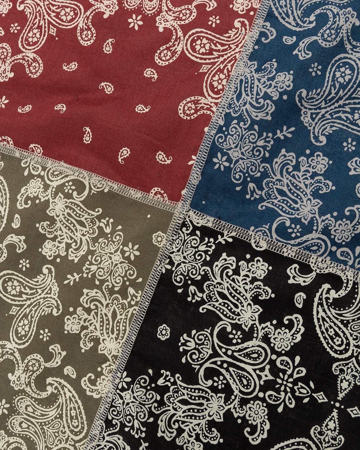 Satisfy x Highsnobiety – HS Sports Patchwork Bandana Multi - Scarves - Multi - Image 6