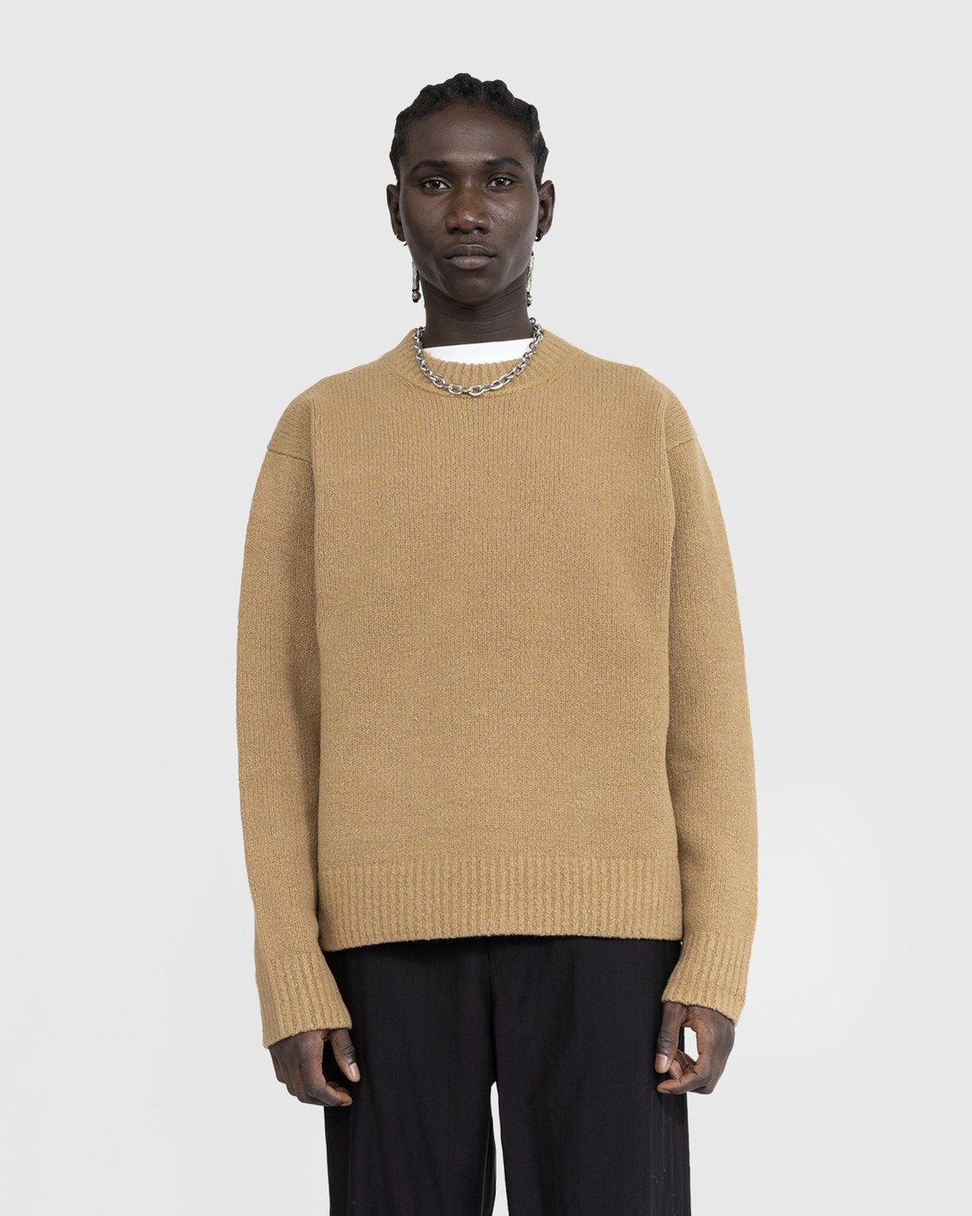 Acne Studios – Wool Blend Jumper Camel Brown - Knitwear - Brown - Image 2