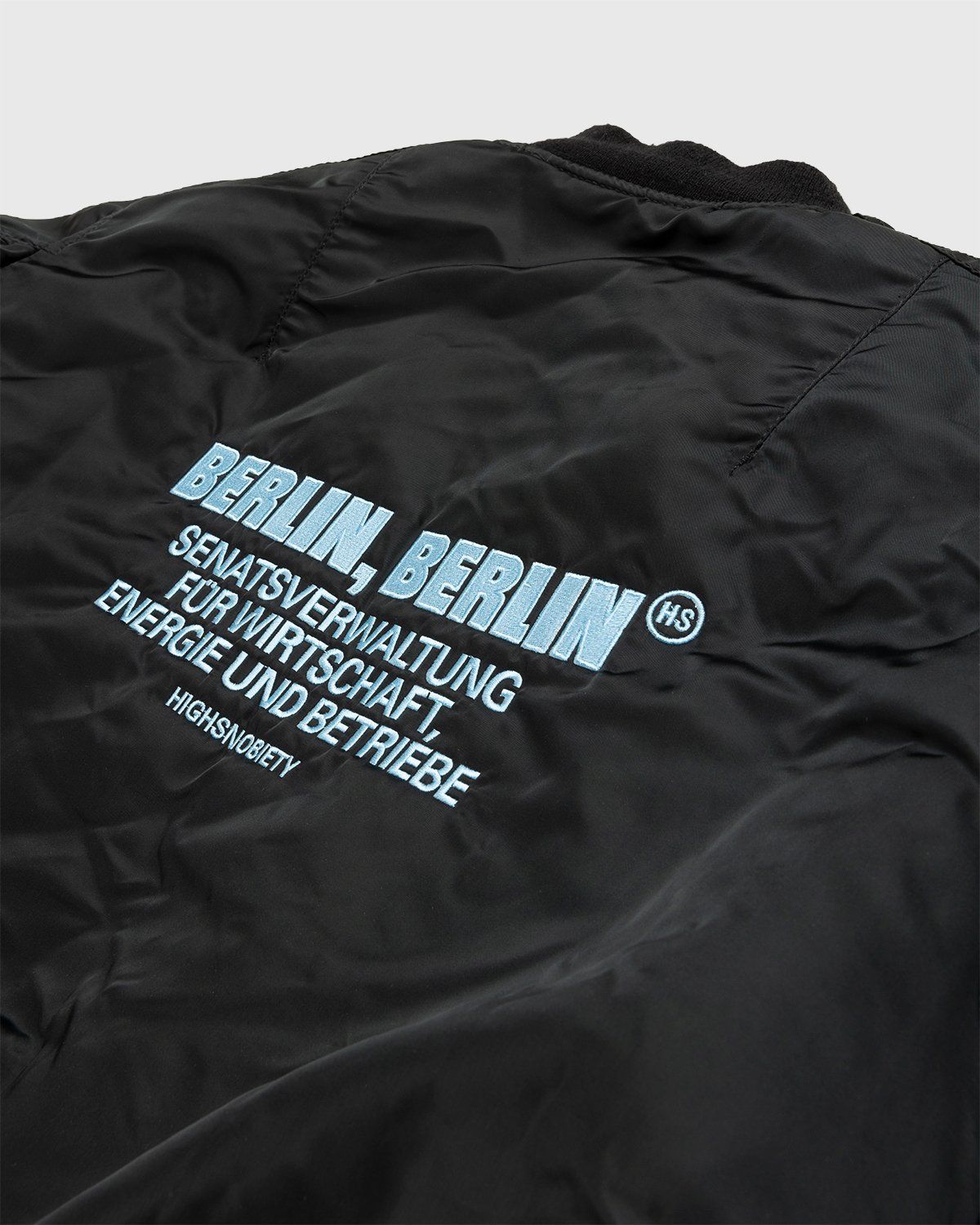 Highsnobiety – Berlin Berlin Embroidered Vintage MA-1 Black - Outerwear - Black - Image 3