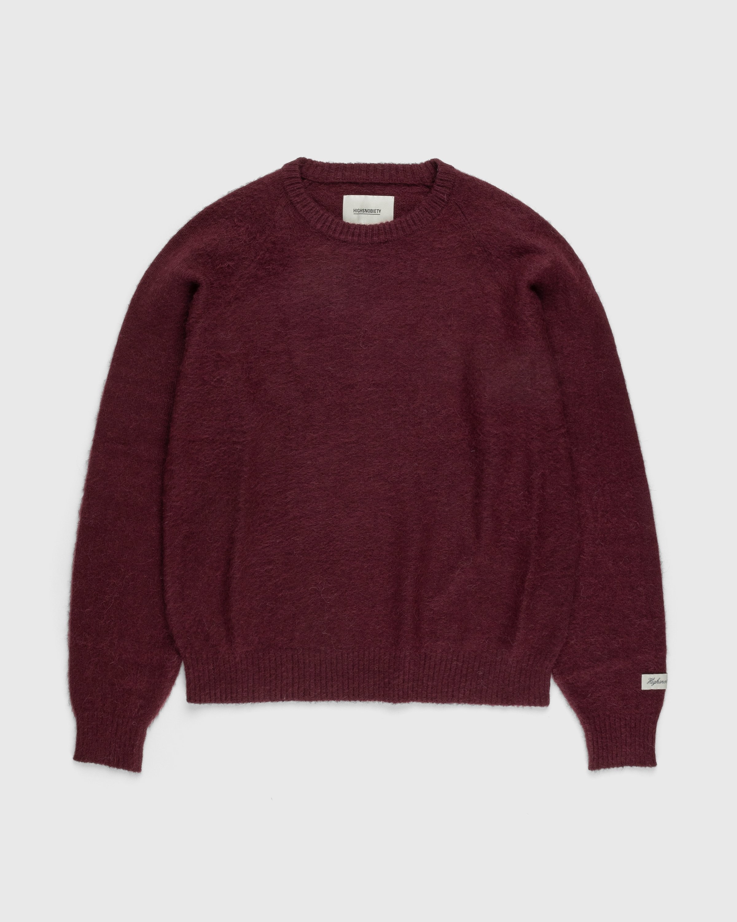 Highsnobiety – Alpaca Raglan Sweater Burgundy - Knitwear - Red - Image 1