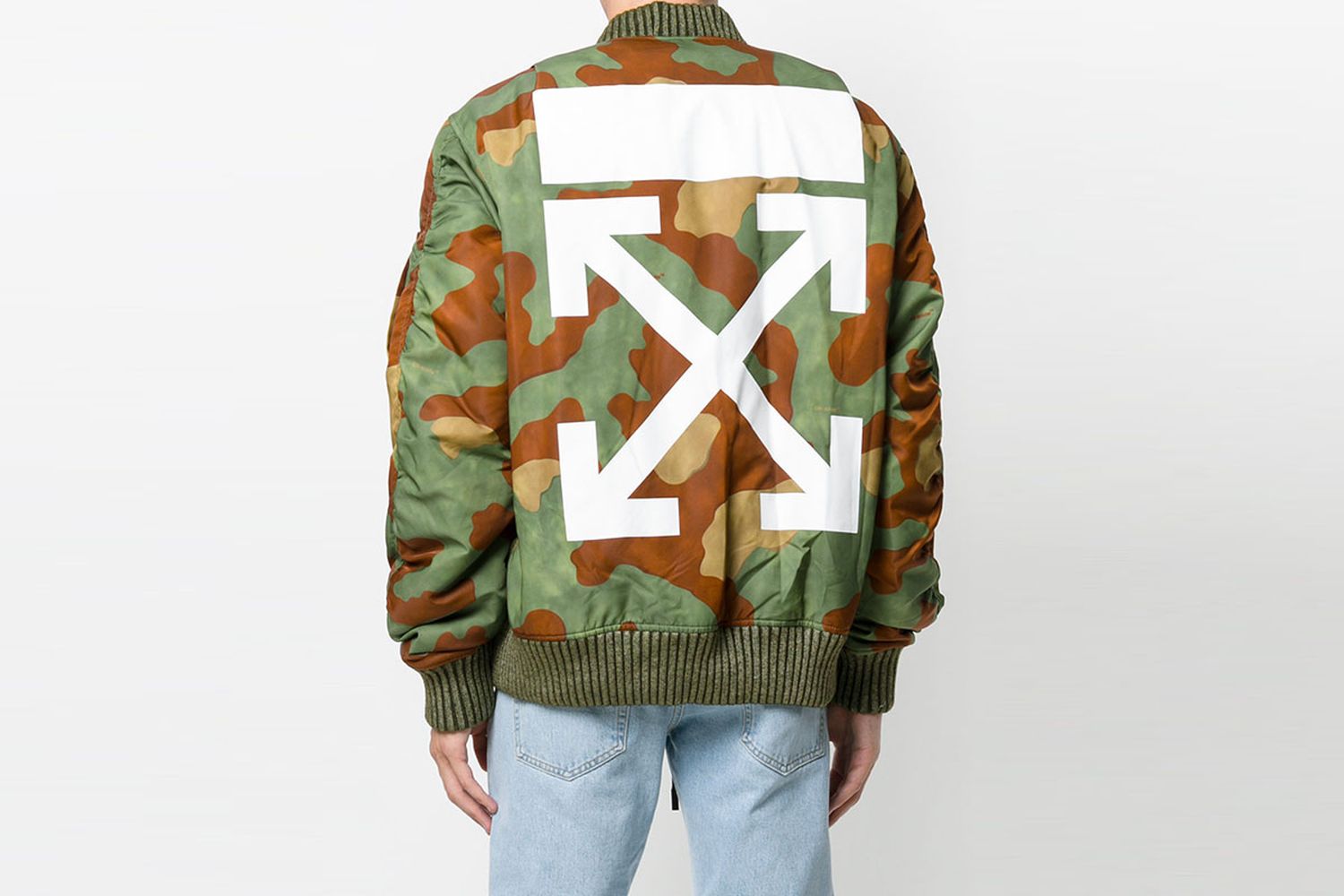 Camouflage Print Bomber Jacket