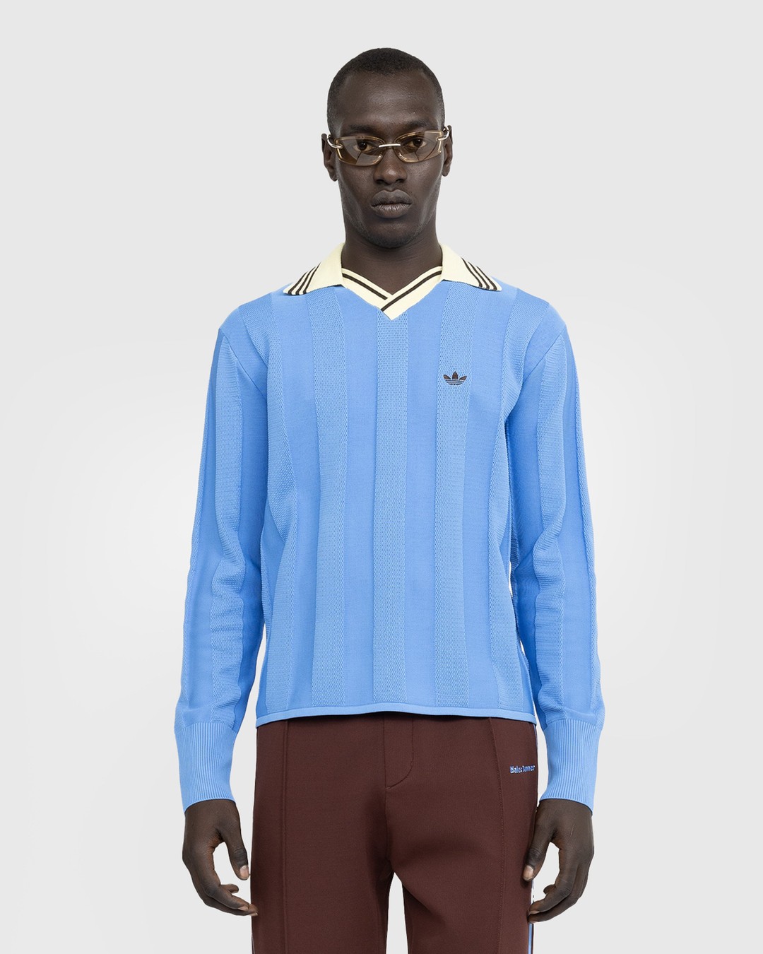 Adidas x Wales Bonner – Knit Football Long-Sleeve Lucky Blue - Longsleeves - Blue - Image 2