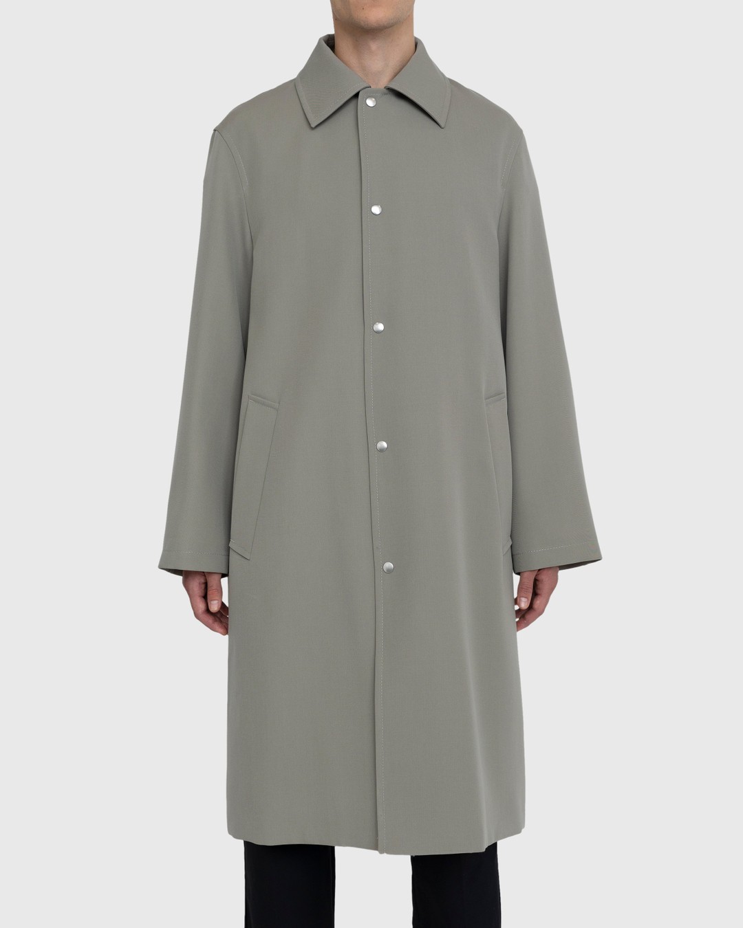 Jil Sander – Wool Coat Green - Outerwear - Grey - Image 2