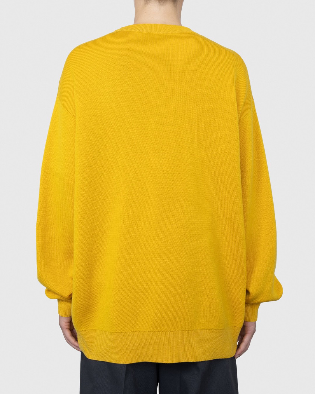 Acne Studios – Merino Wool Crewneck Sweater Yellow - Crewnecks - Yellow - Image 4