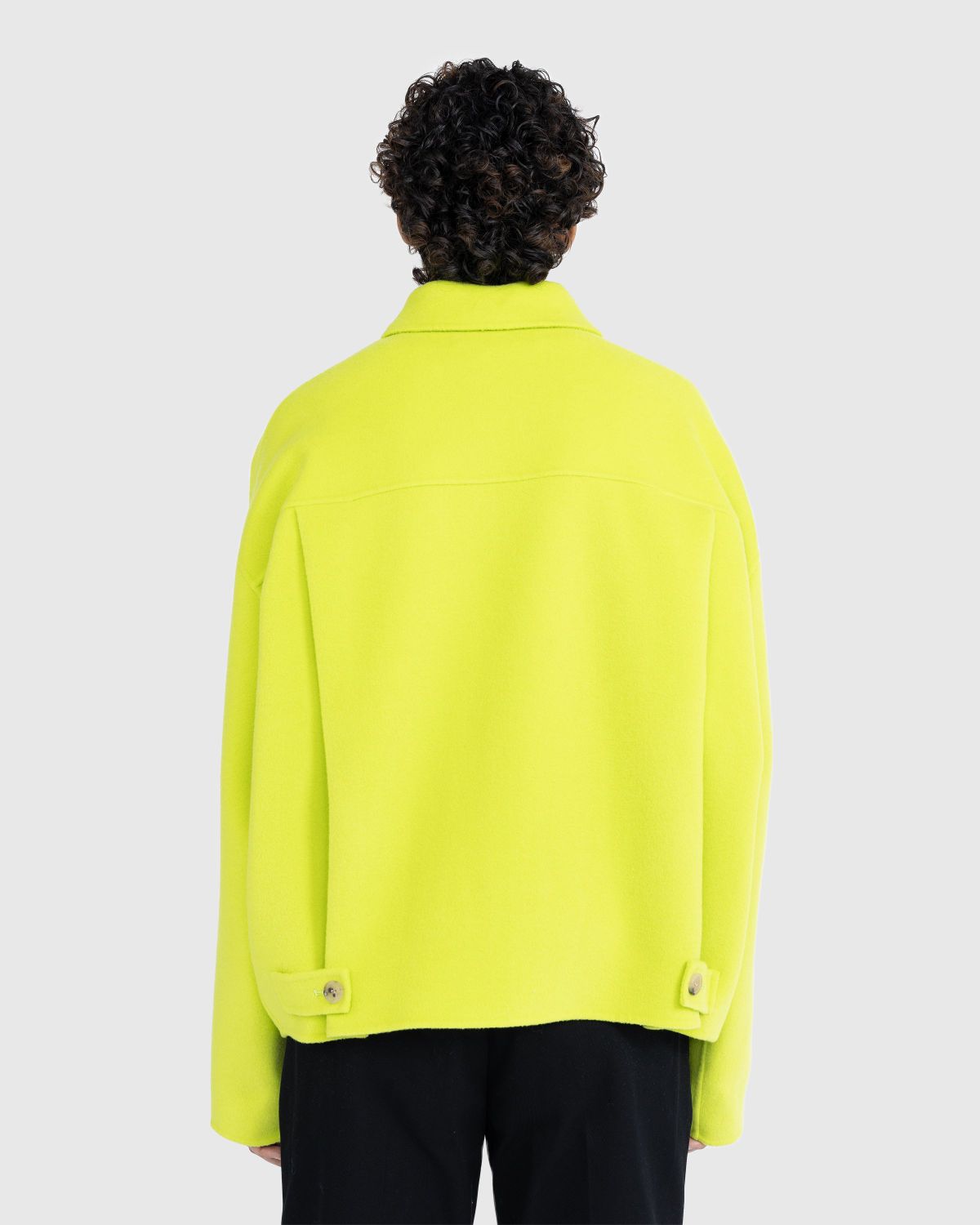 Acne Studios – Wool Zipper Jacket Lime Green - Jackets - Green - Image 5
