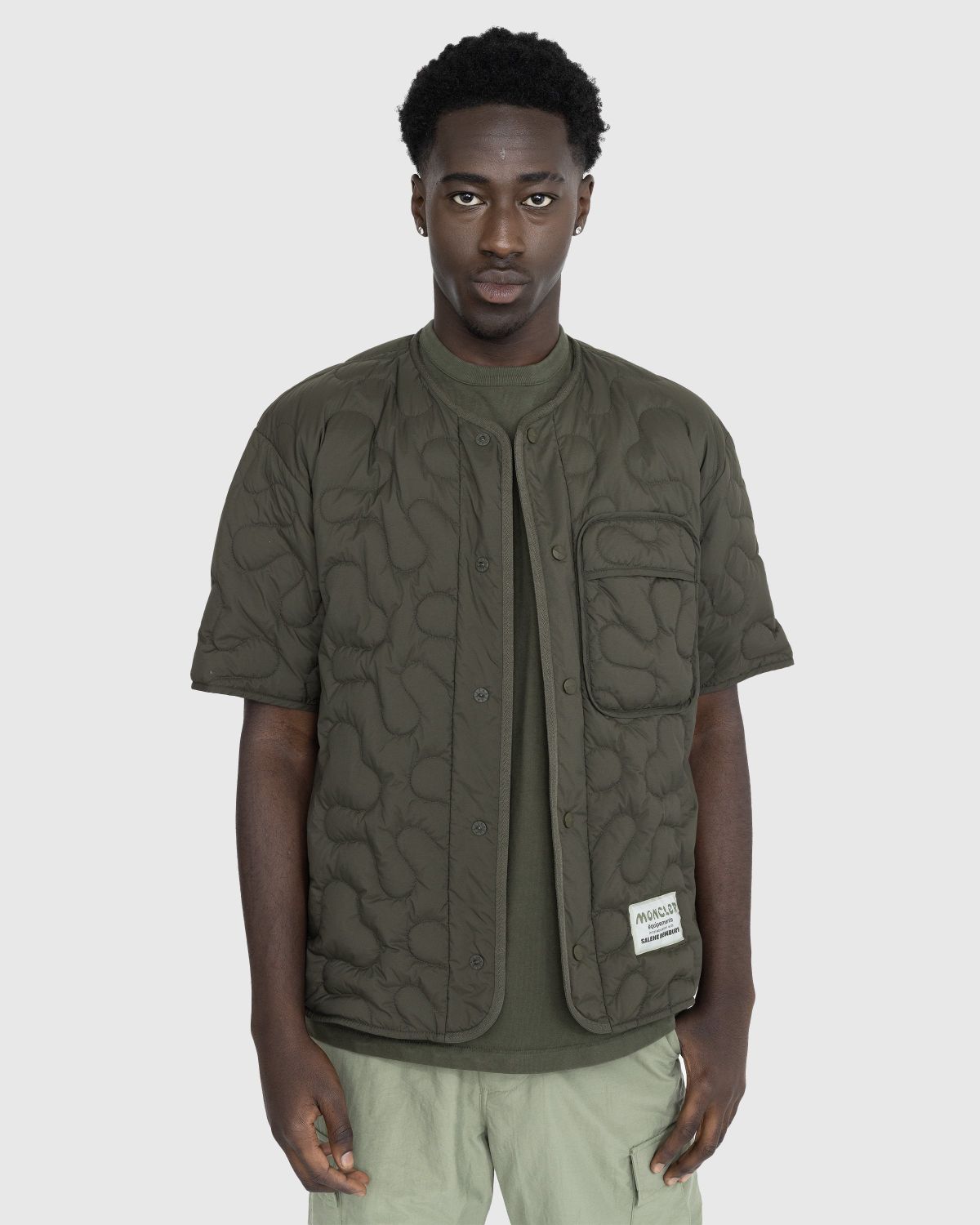 Moncler x Salehe Bembury – Padded Shirt Green | Highsnobiety Shop