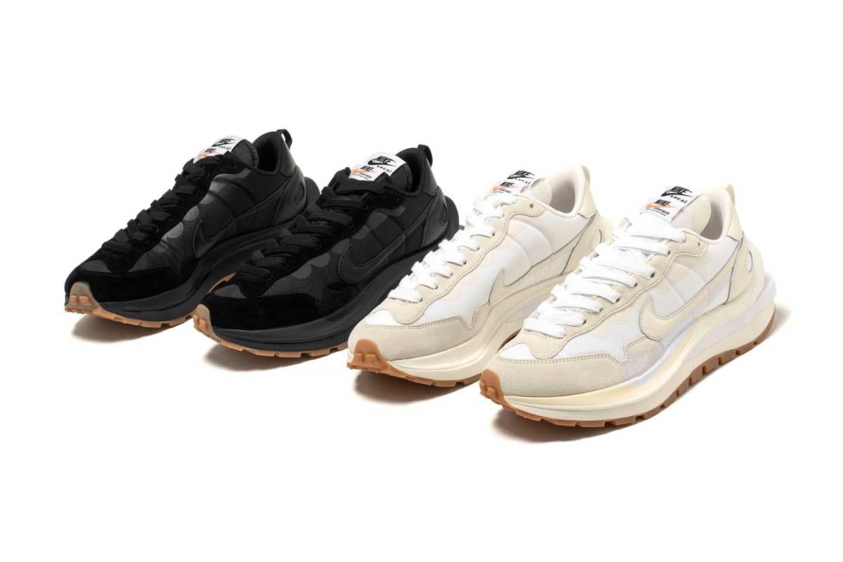 Esplendor Periodo perioperatorio ganador sacai x Nike VaporWaffle "Black Gum" and "Sail Gum" Release Info