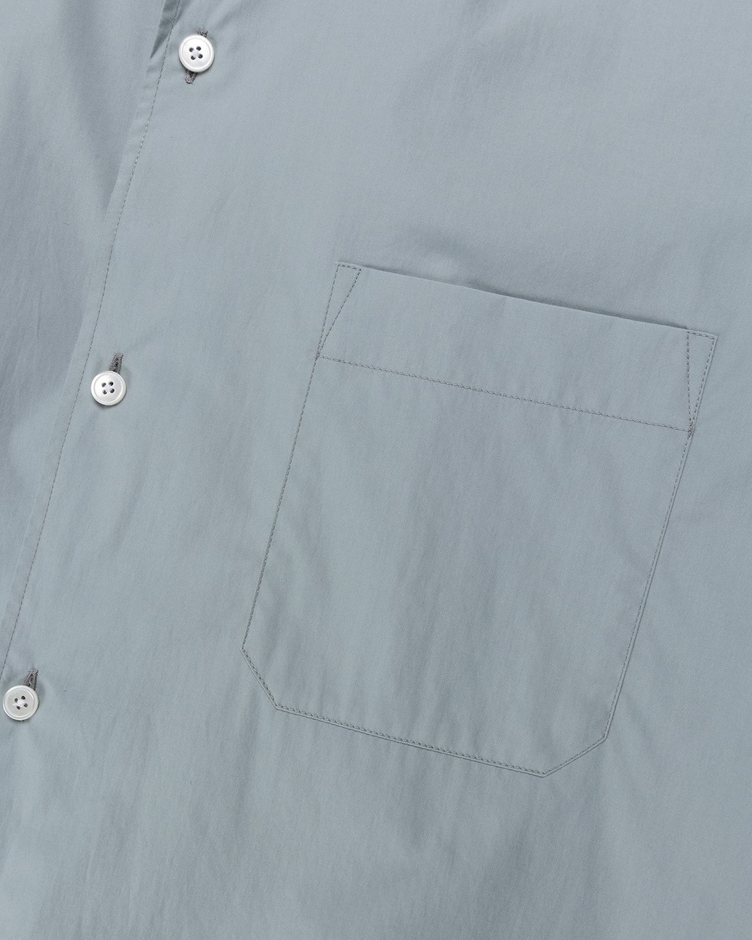 Lemaire – Convertible Collar Long Sleeve Shirt Light Blue - Longsleeve Shirts - White - Image 5