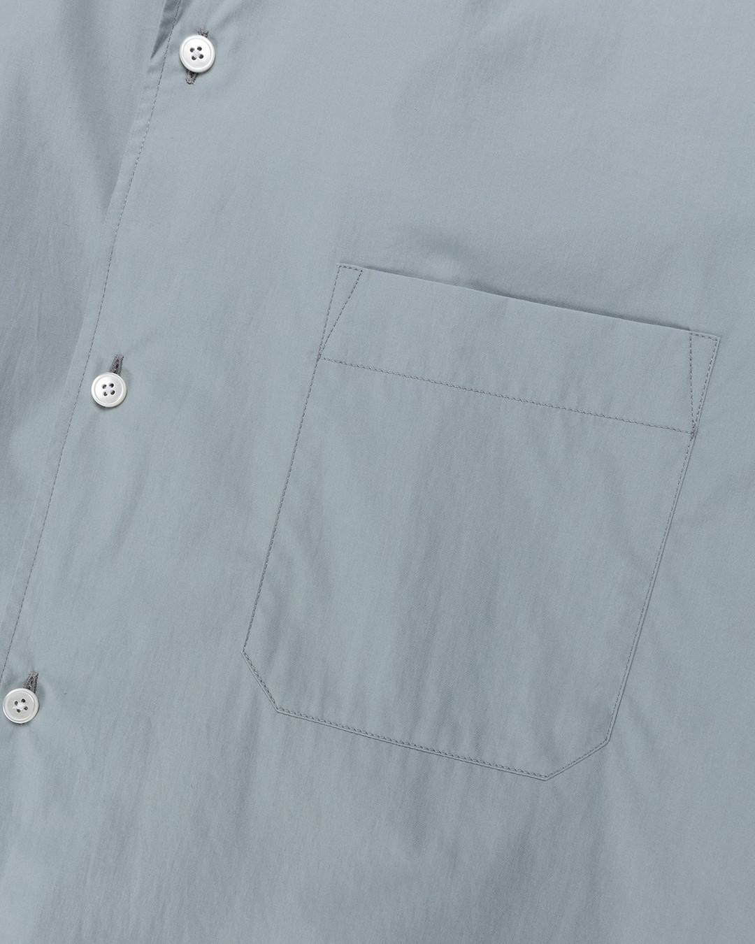 Lemaire – Convertible Collar Long Sleeve Shirt Light Blue - Shirts - White - Image 5
