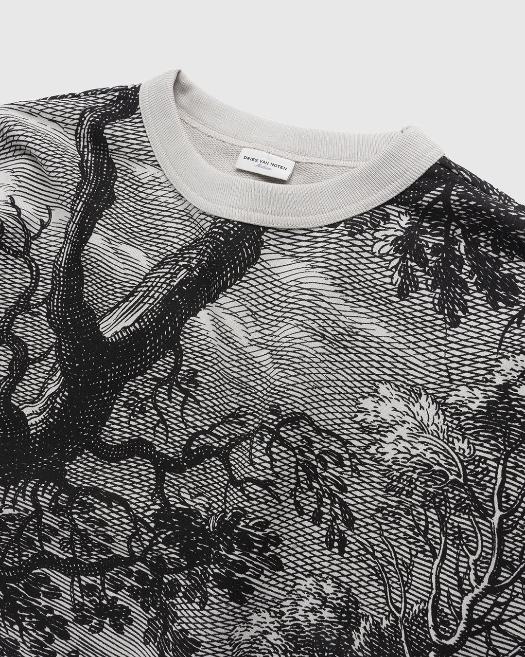Dries van Noten – Hax Graphic Crewneck Cement - Sweats - Grey - Image 4