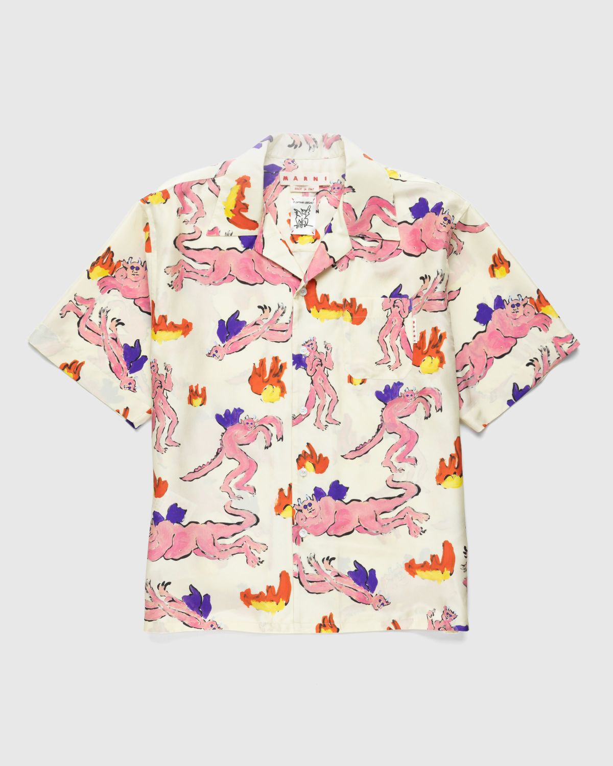 Marni – Printed Silk Button-Up Shirt Multi - Shirts - Multi - Image 1