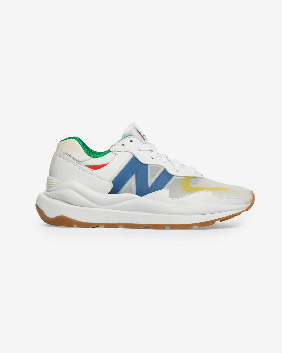 staud new balance 57 40 leather and mesh sneakers