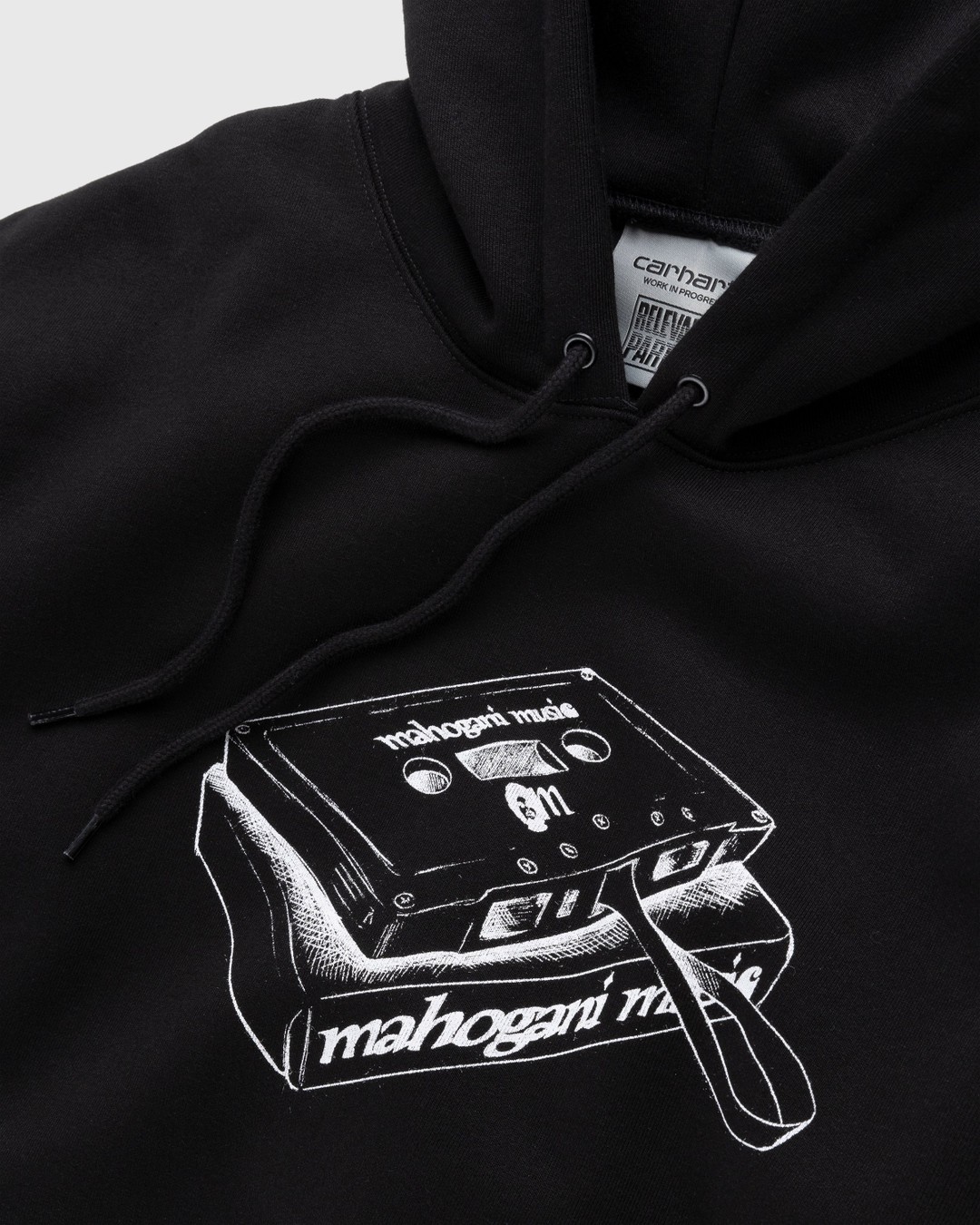 Carhartt WIP – Mahogani Music Hoodie Black/White - Sweats - Black - Image 4