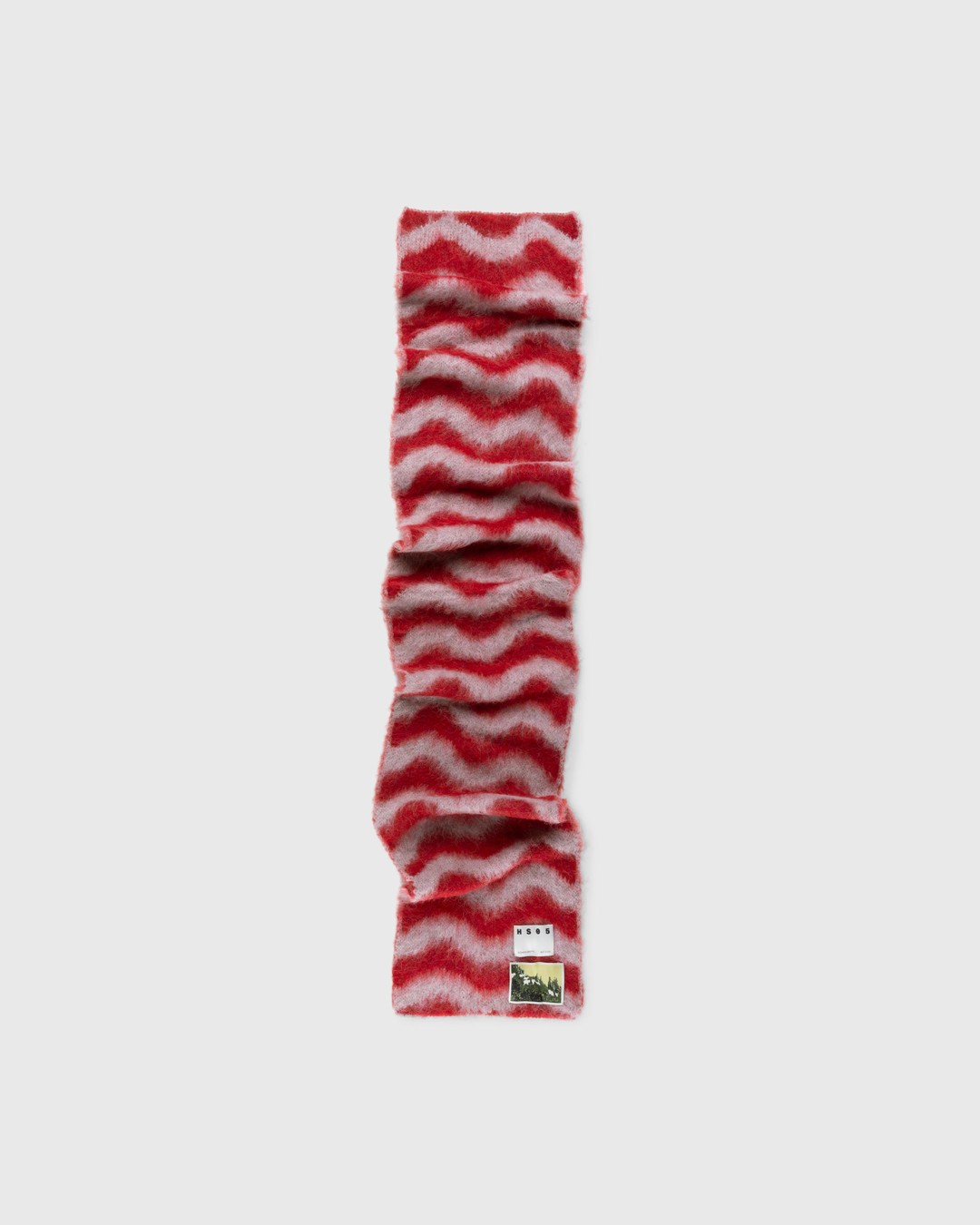 Highsnobiety HS05 – Alpaca Fuzzy Scarf Pink/Red - Scarves - Multi - Image 1