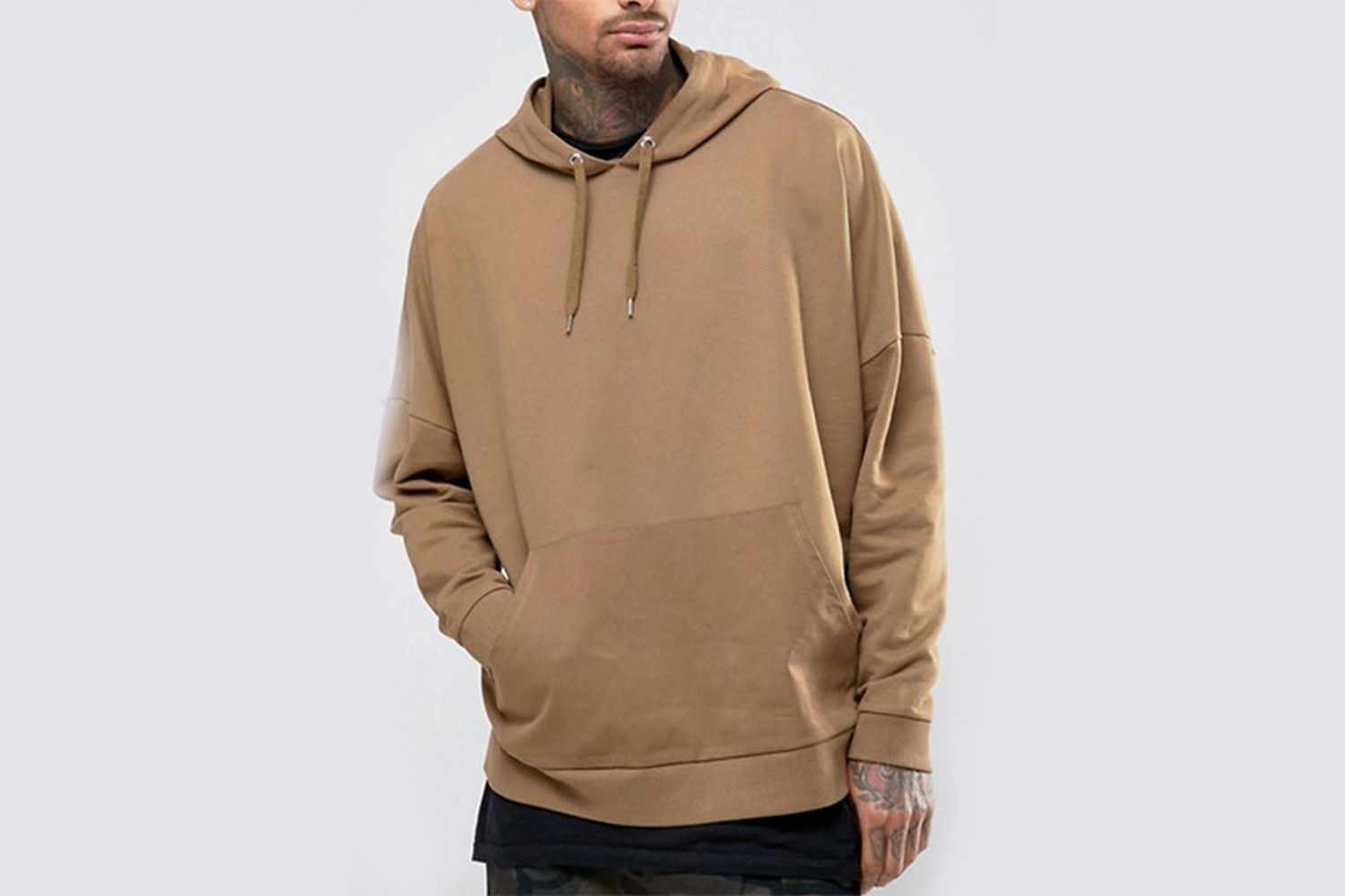 Extreme Oversized Hoodie With Woven Pocket