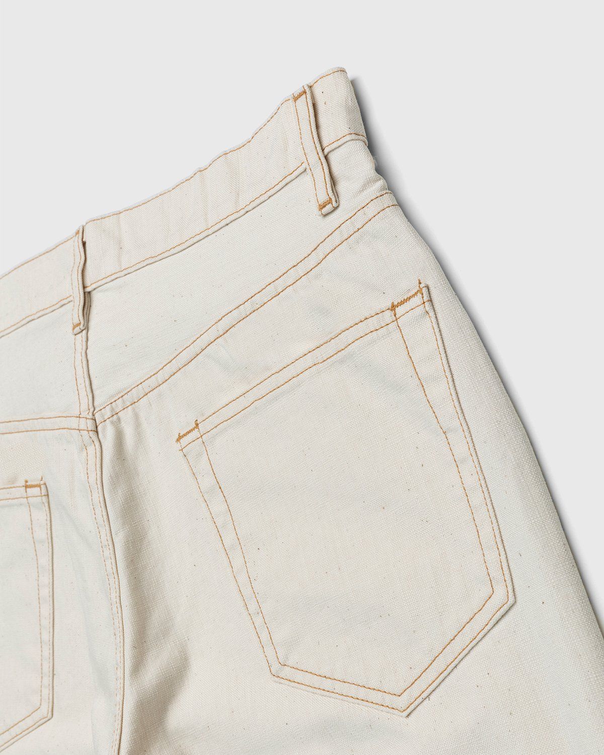 Auralee – Organic Undyed Cotton Pants Natural - Pants - Beige - Image 4