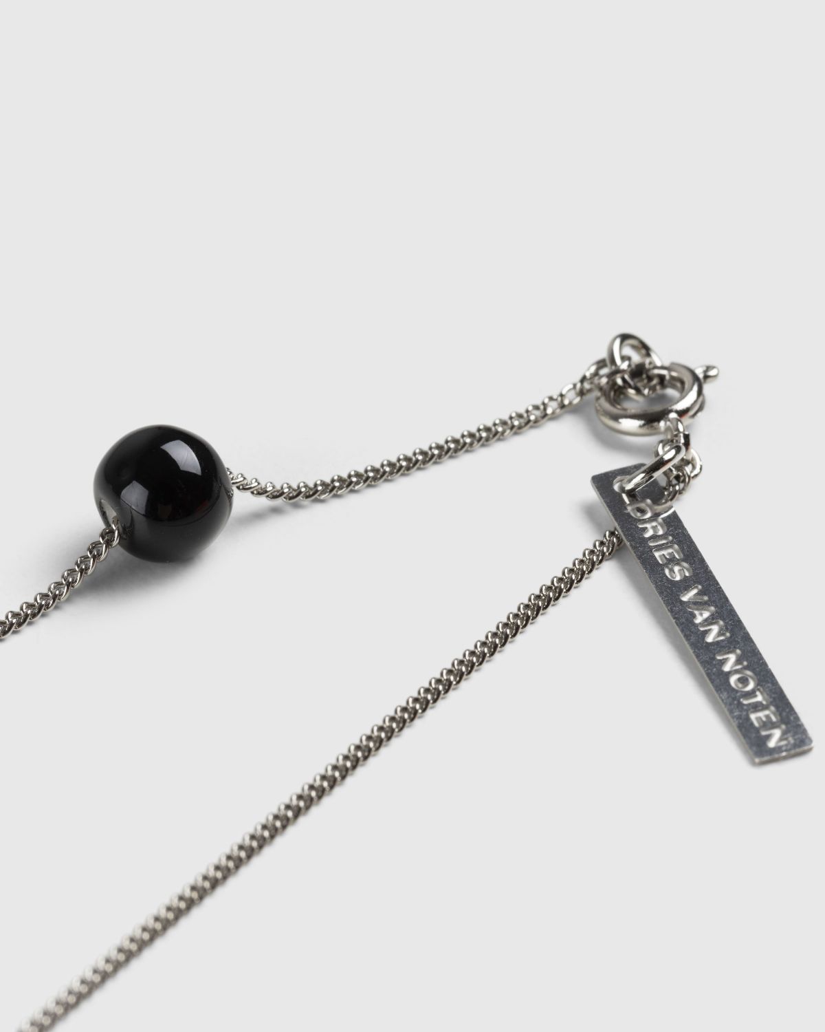 Dries van Noten – Ball Necklace Silver - Necklaces - Black - Image 2
