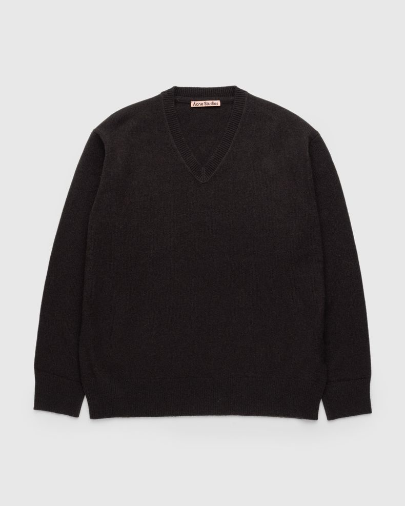 Wool V-Neck Sweater Brown