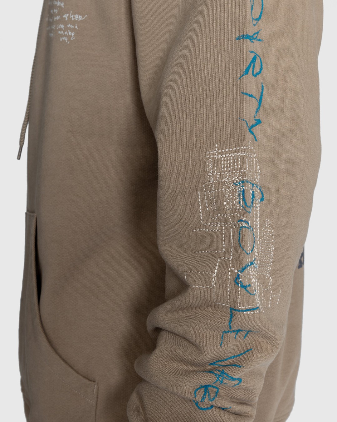 Highsnobiety – New York Line Hoodie Dark Beige - Sweats - Brown - Image 5