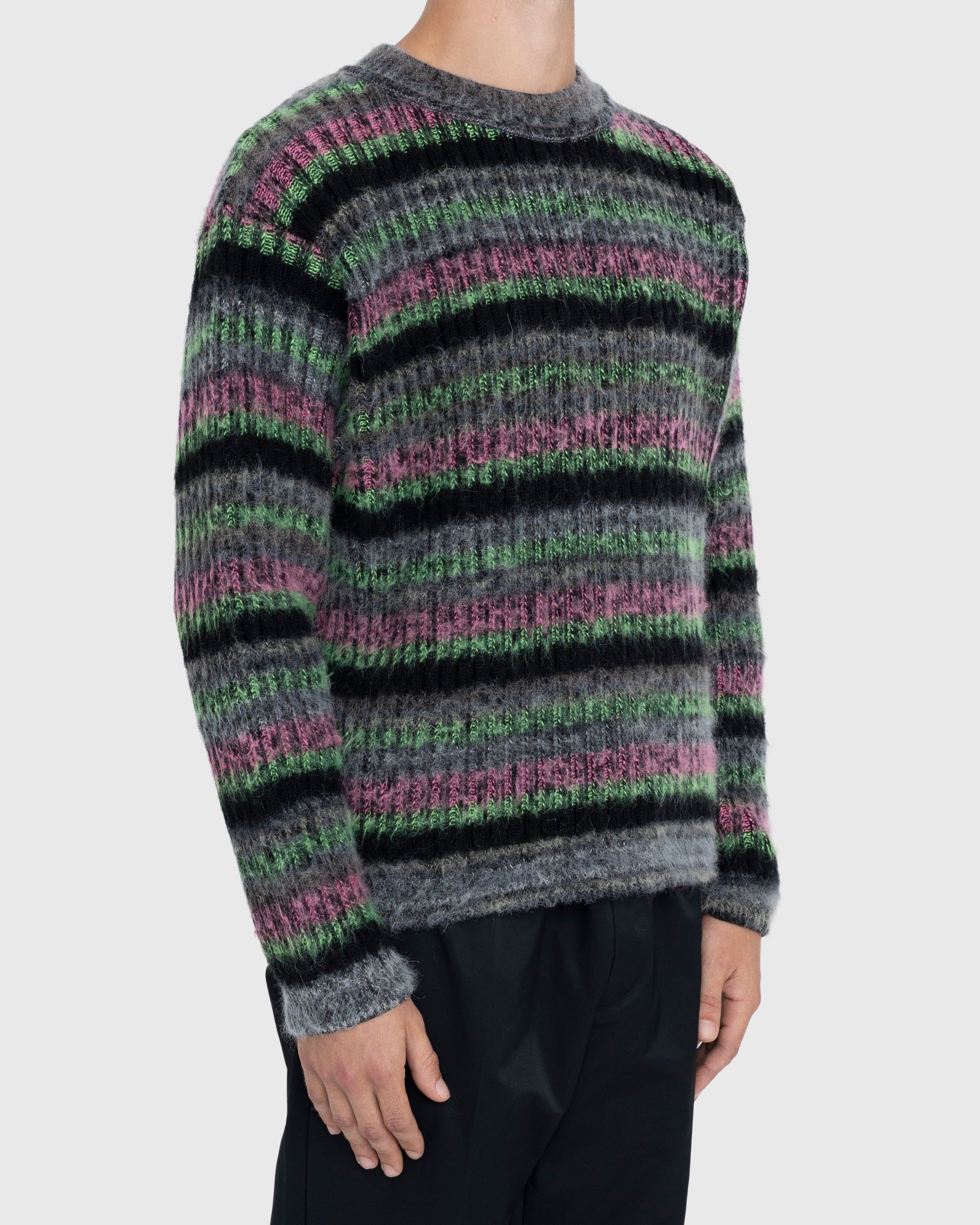 AGR – Fuzzy Mohair Crewneck Sweater Multi - Crewnecks - Multi - Image 3