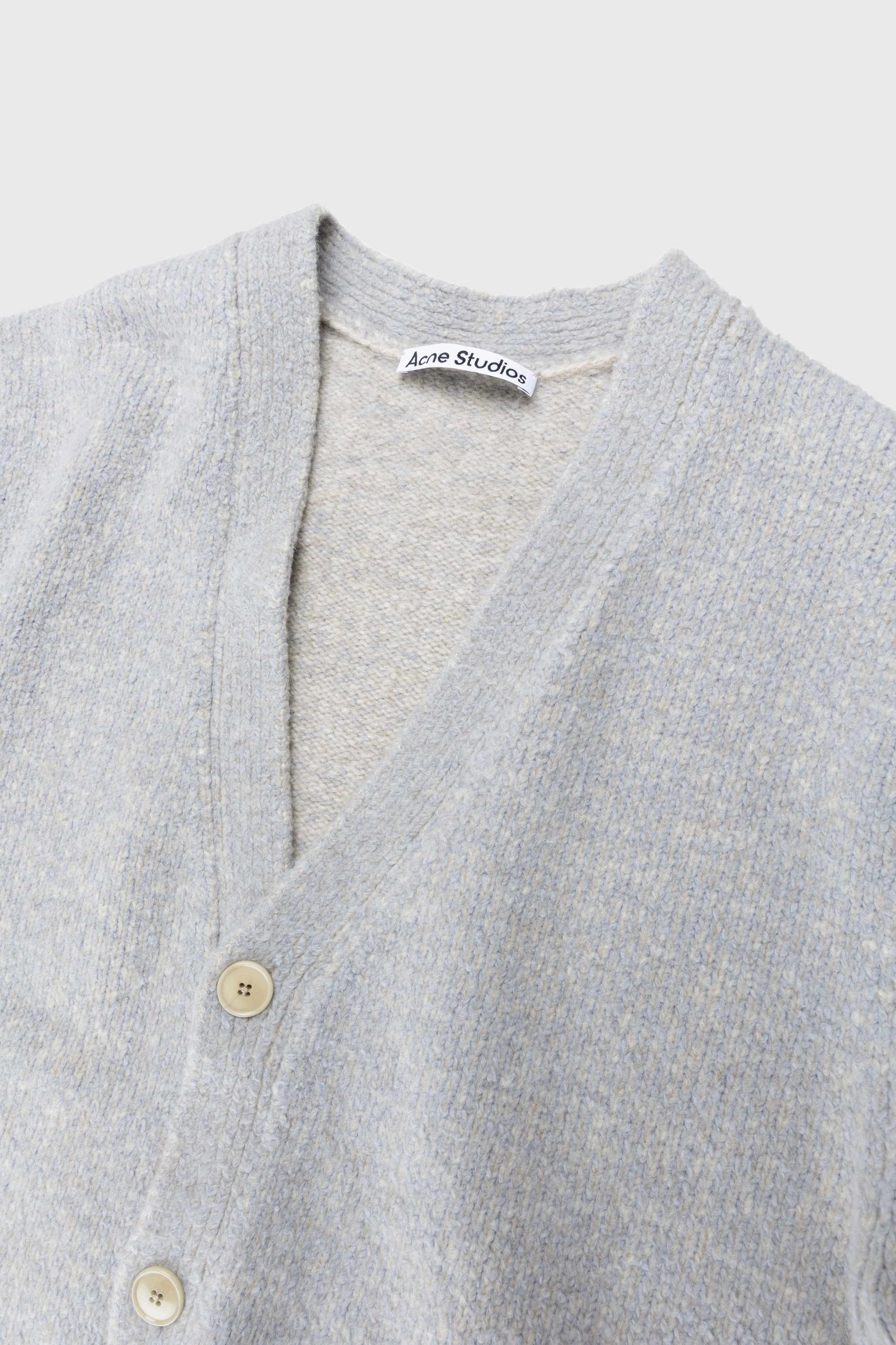 Acne Studios – V-Neck Cardigan Sweater Steel Blue - Knitwear - Blue - Image 4