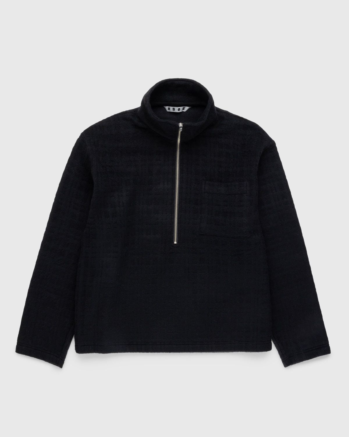 Highsnobiety HS05 – Recycled Half-Zip Wool Fleece Black - Knitwear - Black - Image 1