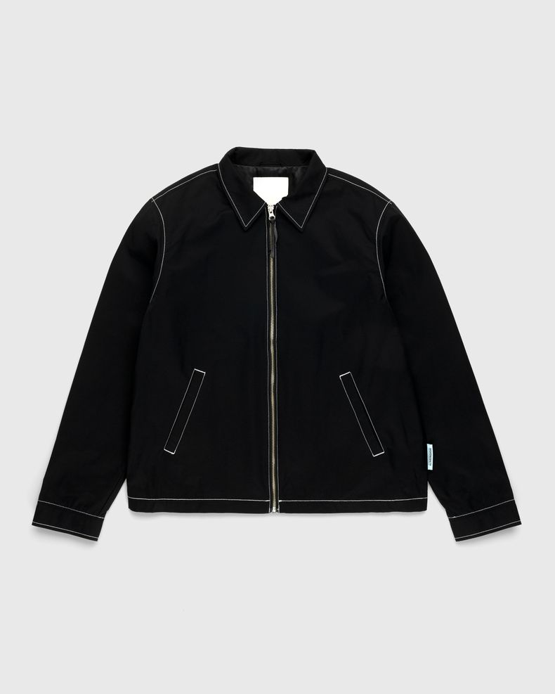Brushed Nylon Jacket Black