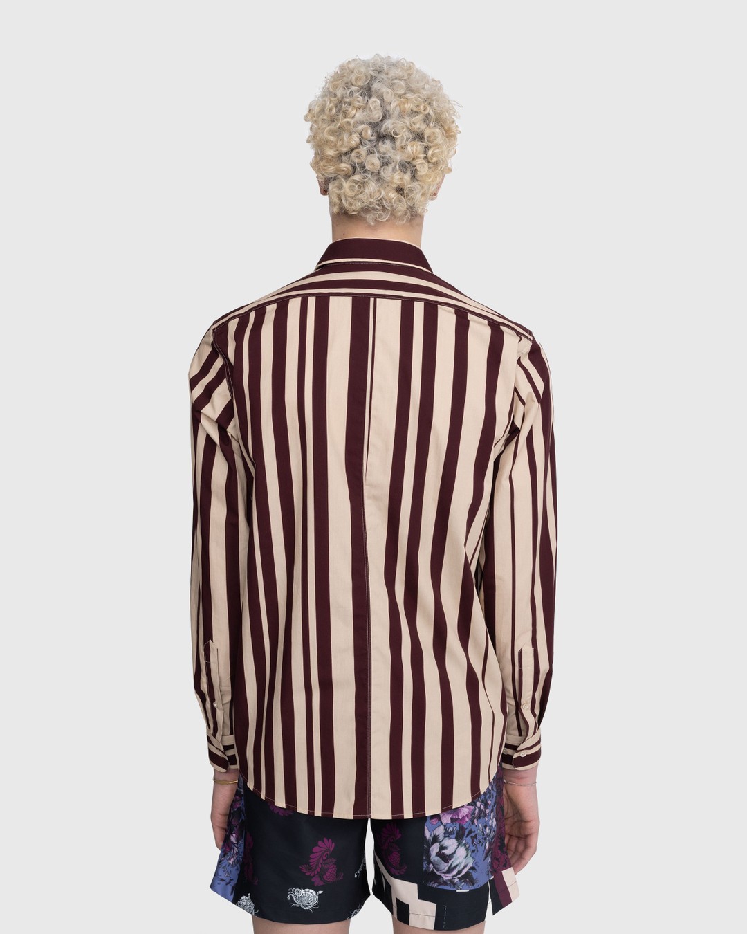 Dries van Noten – Curle Shirt Burgundy - Shirts - Red - Image 3