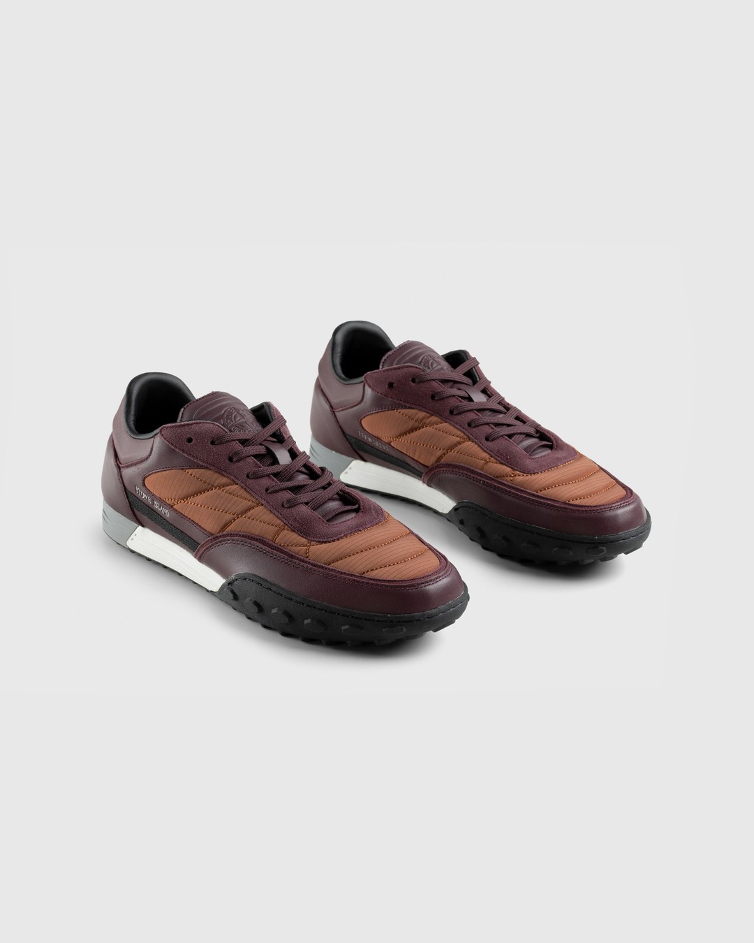 Stone Island – Football Sneaker Burgundy - Low Top Sneakers - Red - Image 3