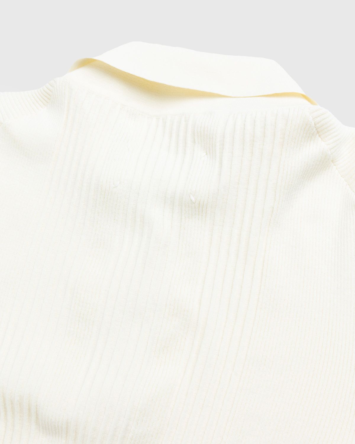 Maison Margiela – Knitted Polo Shirt Beige - Shirts - Beige - Image 5