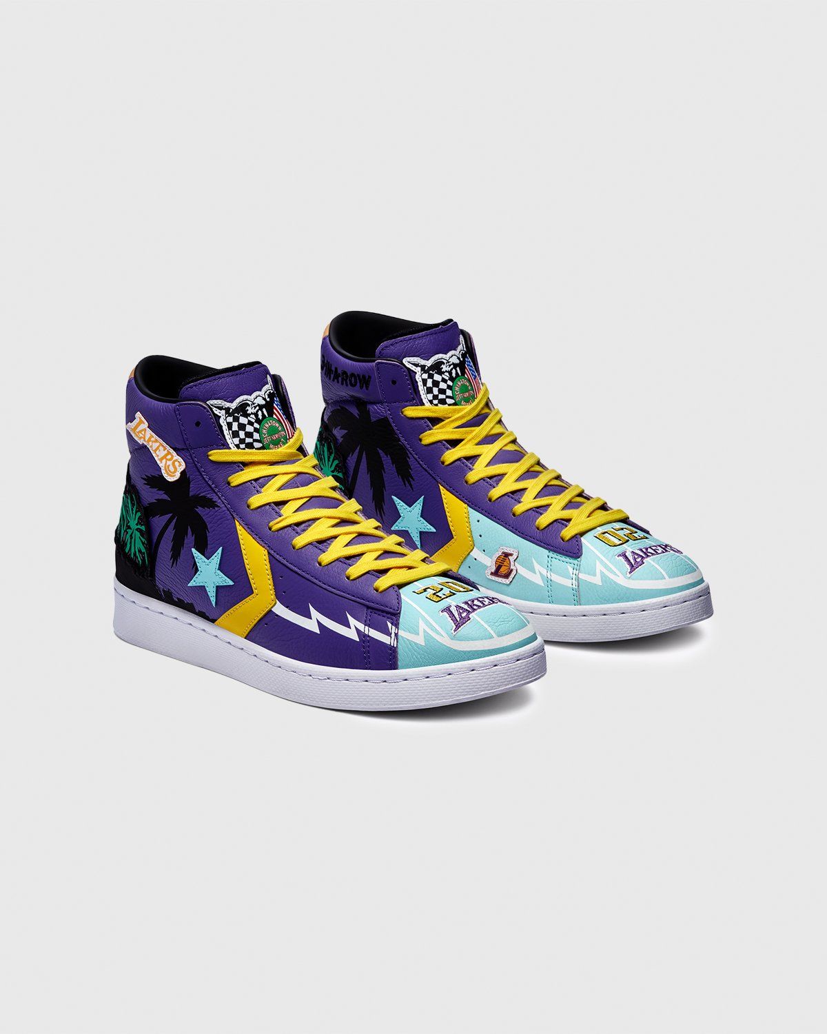Converse x Jeff Hamilton – Pro Leather High Violet/Poolside - High Top Sneakers - Purple - Image 2