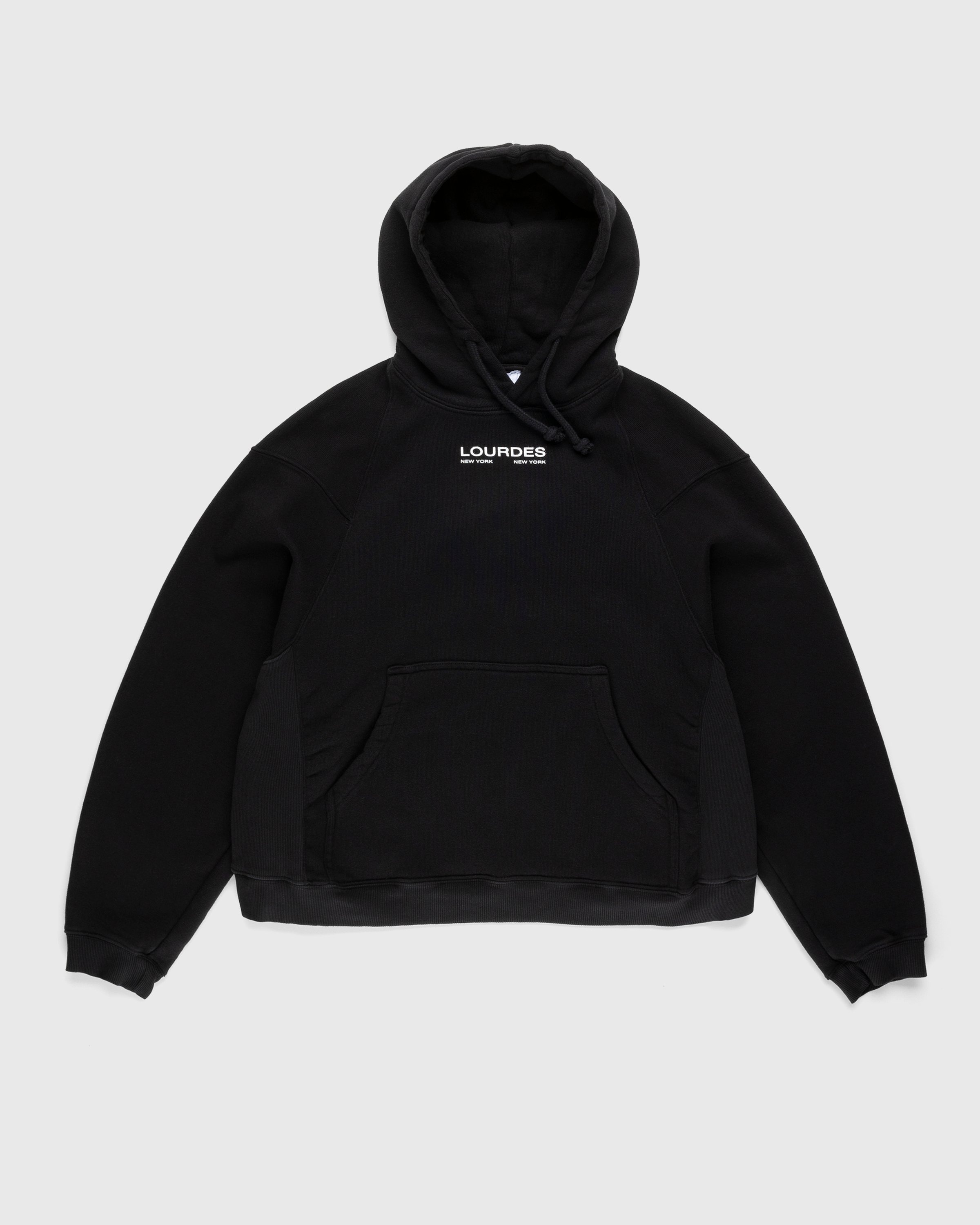 Lourdes New York – Basic Hoodie Black - Sweats - Black - Image 1