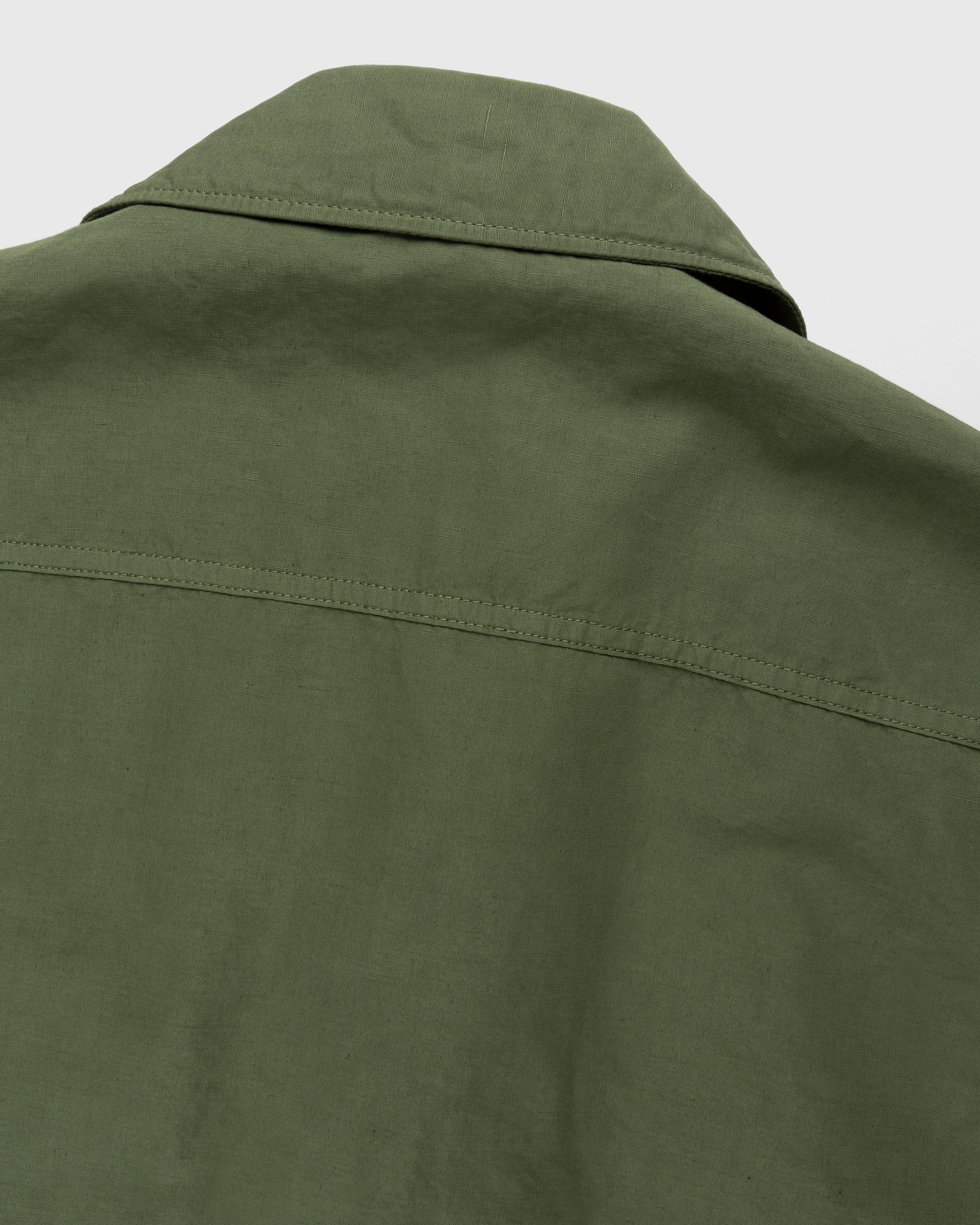 Stone Island – 42406 Garment-Dyed Shirt Jacket With Detachable Vest Olive - Outerwear - Green - Image 4
