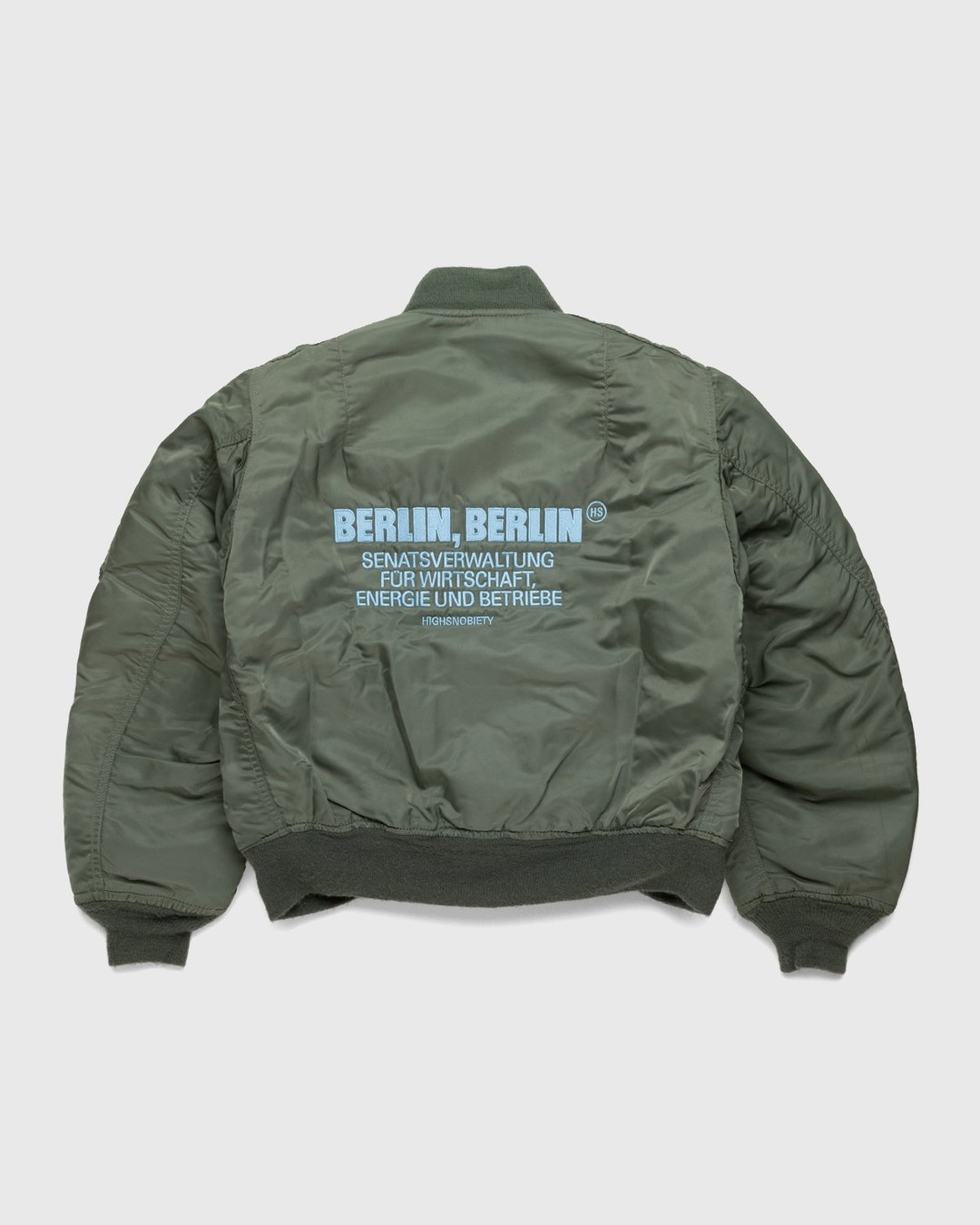 Highsnobiety – Berlin Berlin Embroidered Vintage MA-1 Green - Bomber Jackets - Green - Image 1