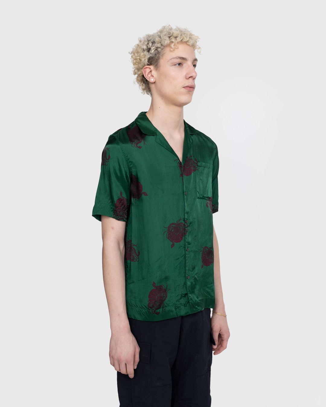 Dries van Noten – Carltone Shirt Bottle - Shortsleeve Shirts - Green - Image 4