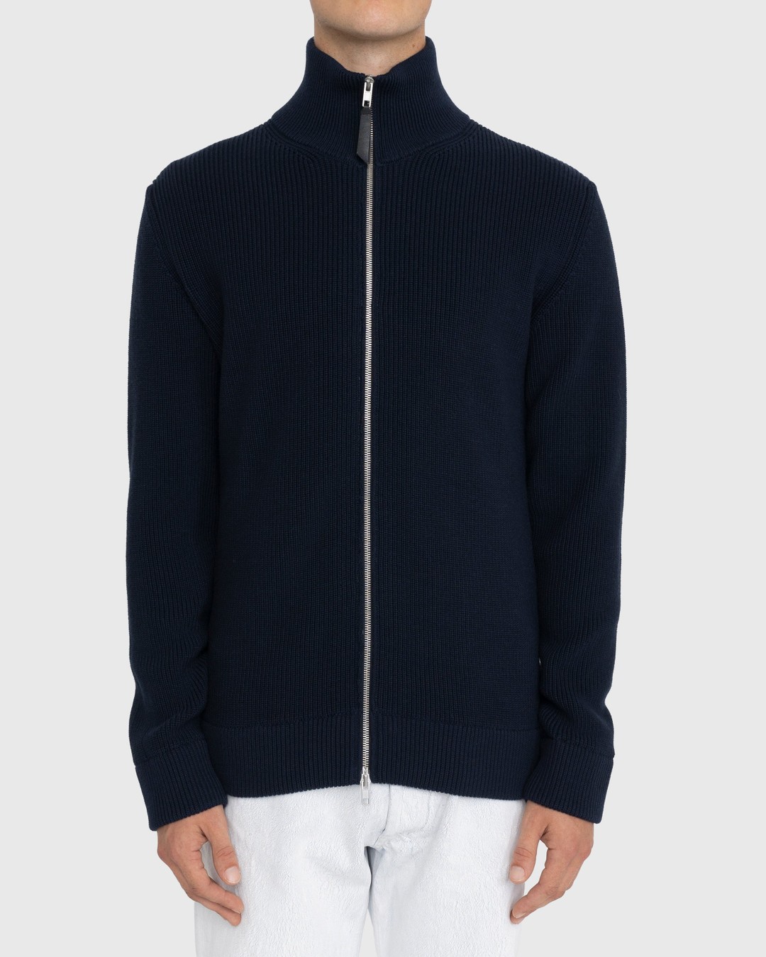 Maison Margiela – Zip Cardigan Navy - Knitwear - Blue - Image 2