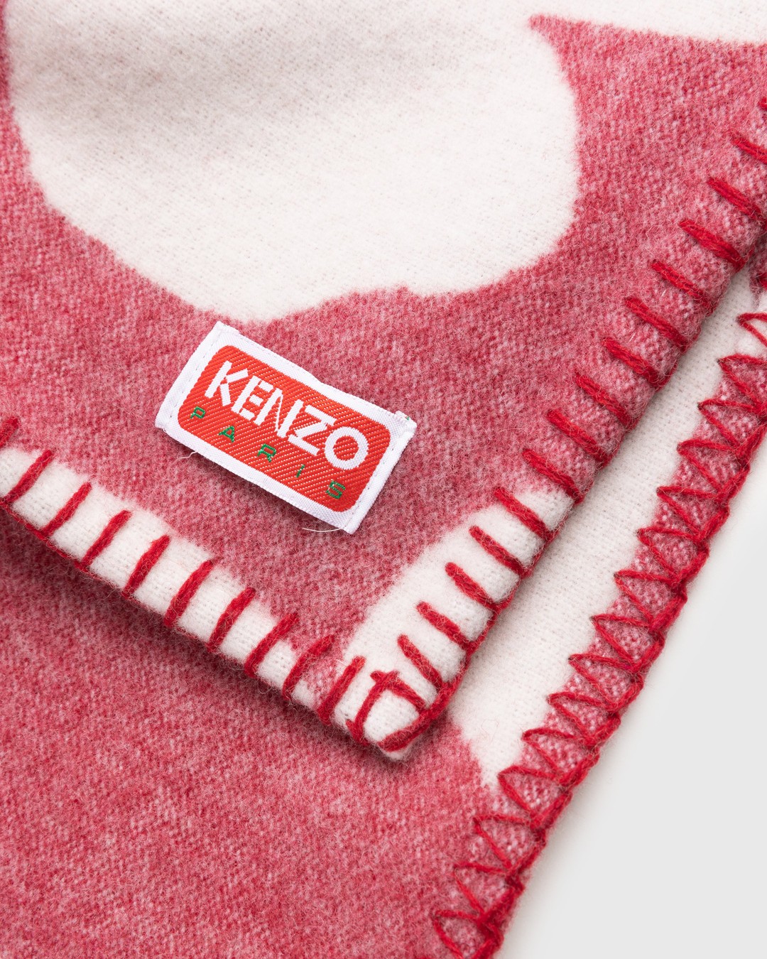 Kenzo – Flower Print Scarf Red - Knits - Red - Image 4