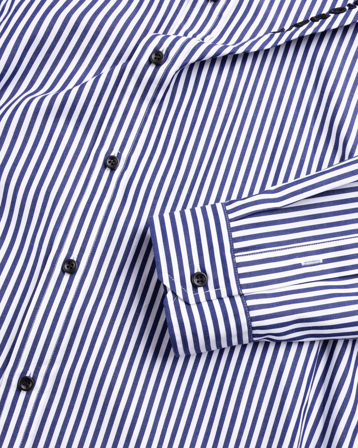 Y/Project – Pinched Logo Stripe Shirt Navy/White - Shirts - Blue - Image 6