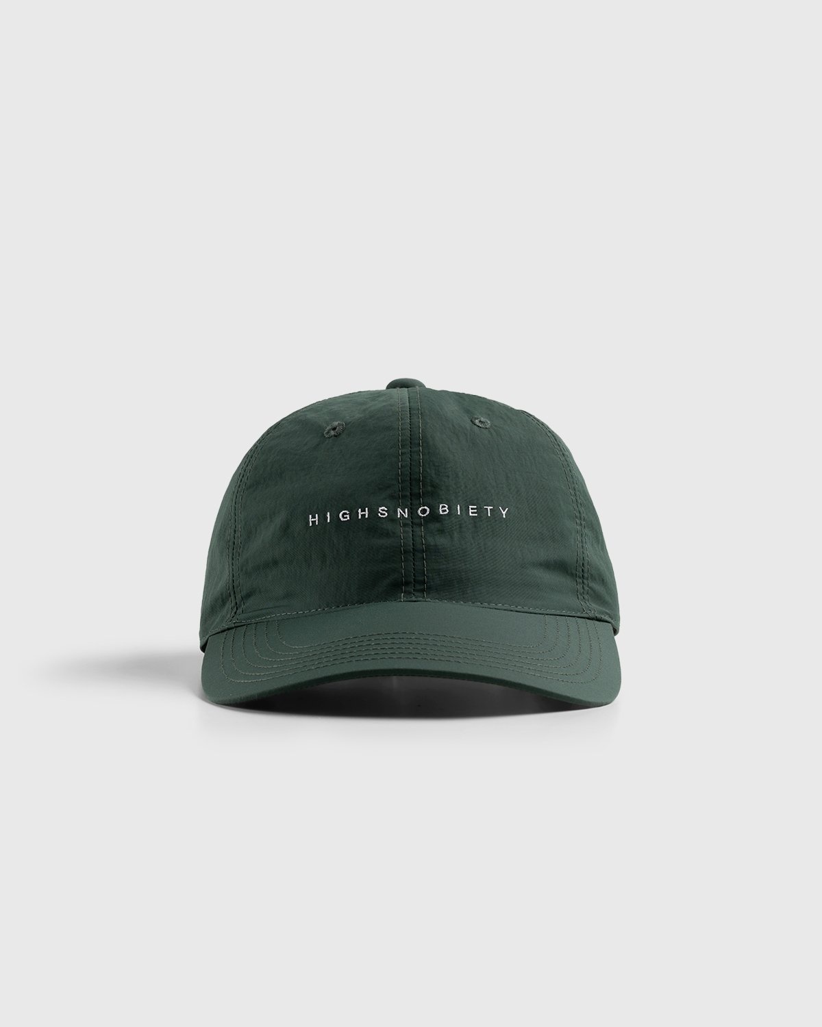 Highsnobiety – Brushed Nylon Ball Cap Green - Hats - Green - Image 2