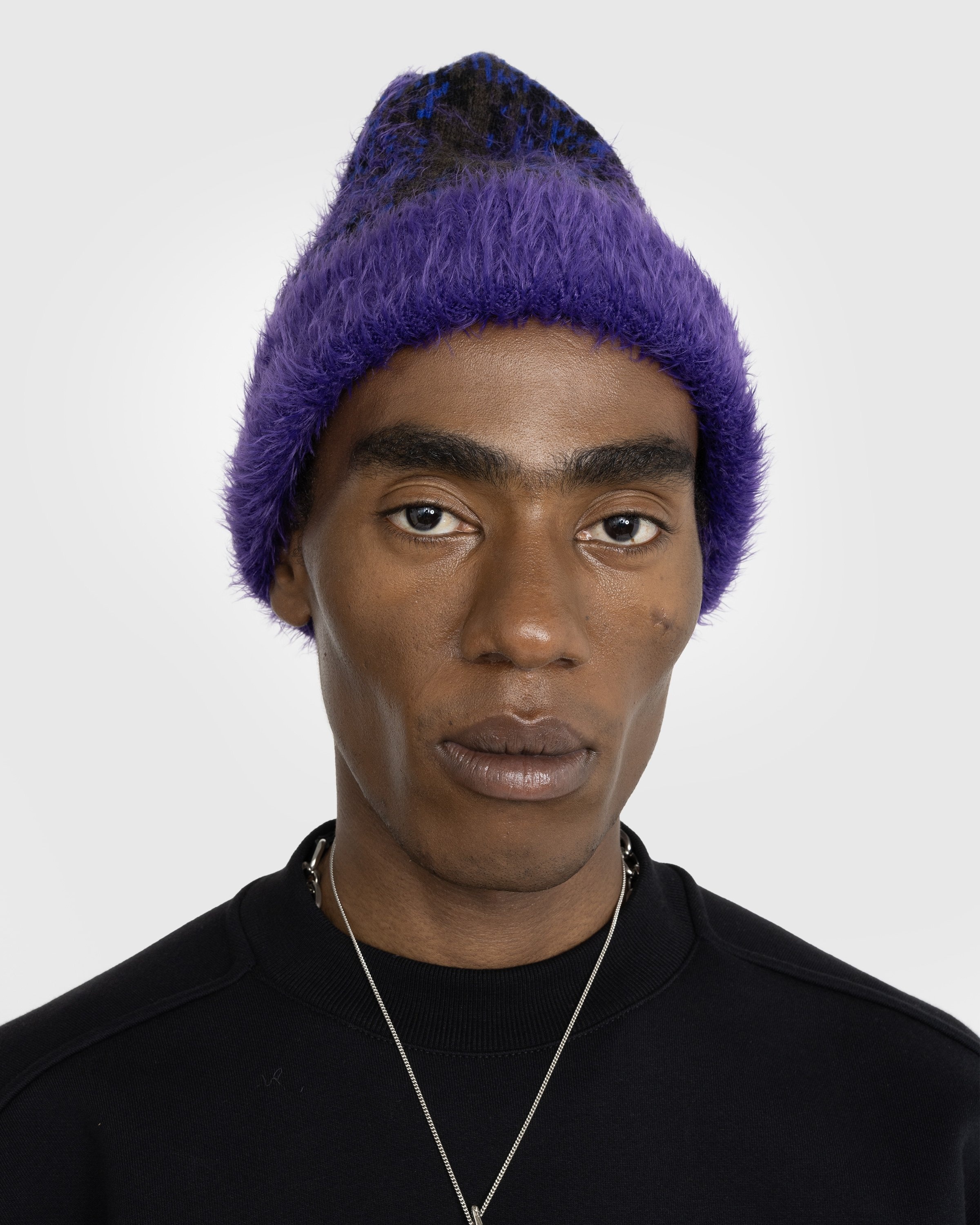 Y/Project – Gradient Hairy Knit Beanie Purple/Blue/Brown - Hats - Multi - Image 2