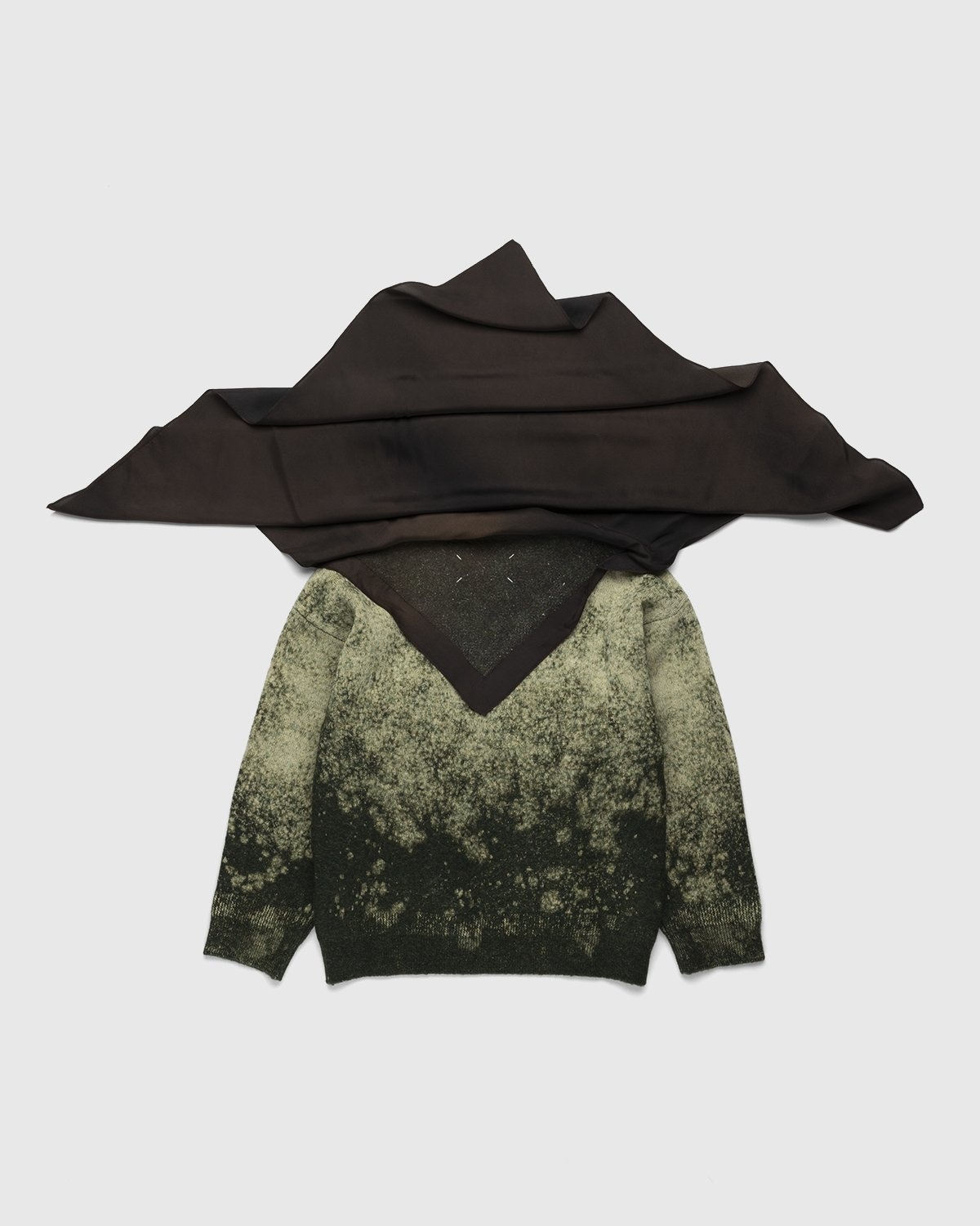Maison Margiela – Discharged Wool Sweater - Knitwear - Green - Image 4