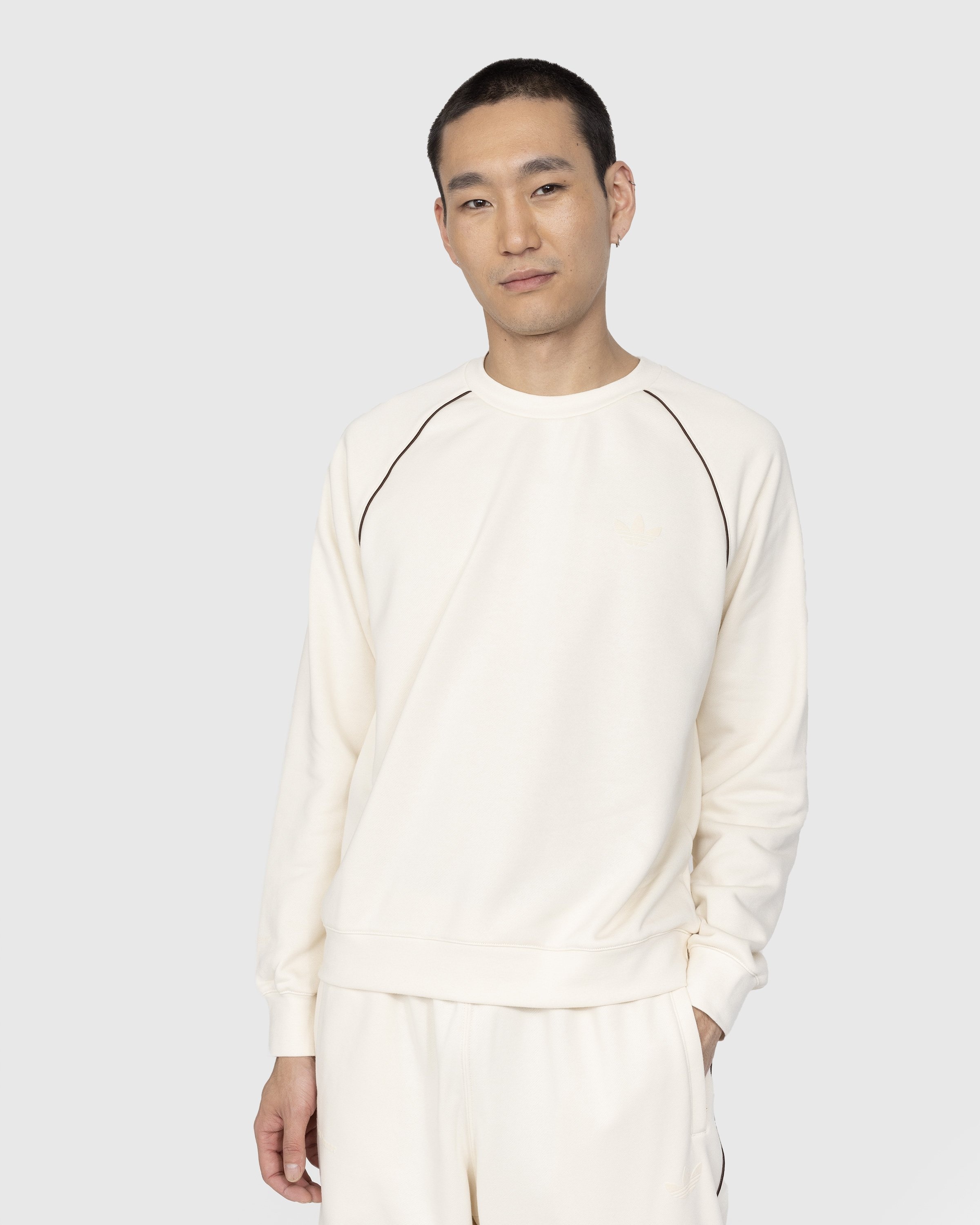 Adidas x Wales Bonner – Crewneck Sweater Wonder White - Knitwear - Beige - Image 2