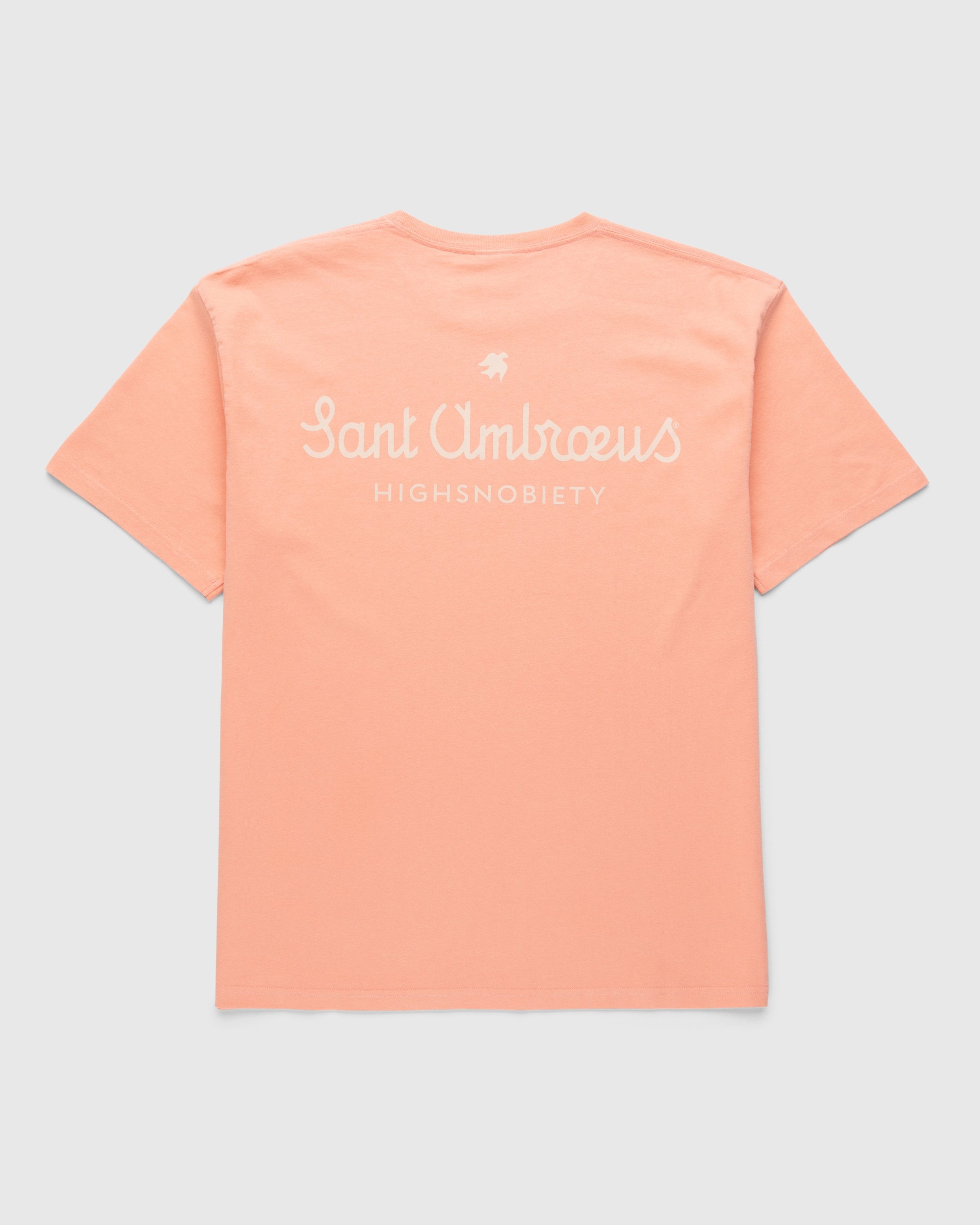 Highsnobiety x Sant Ambroeus – T-Shirt Pink - T-shirts - Pink - Image 1