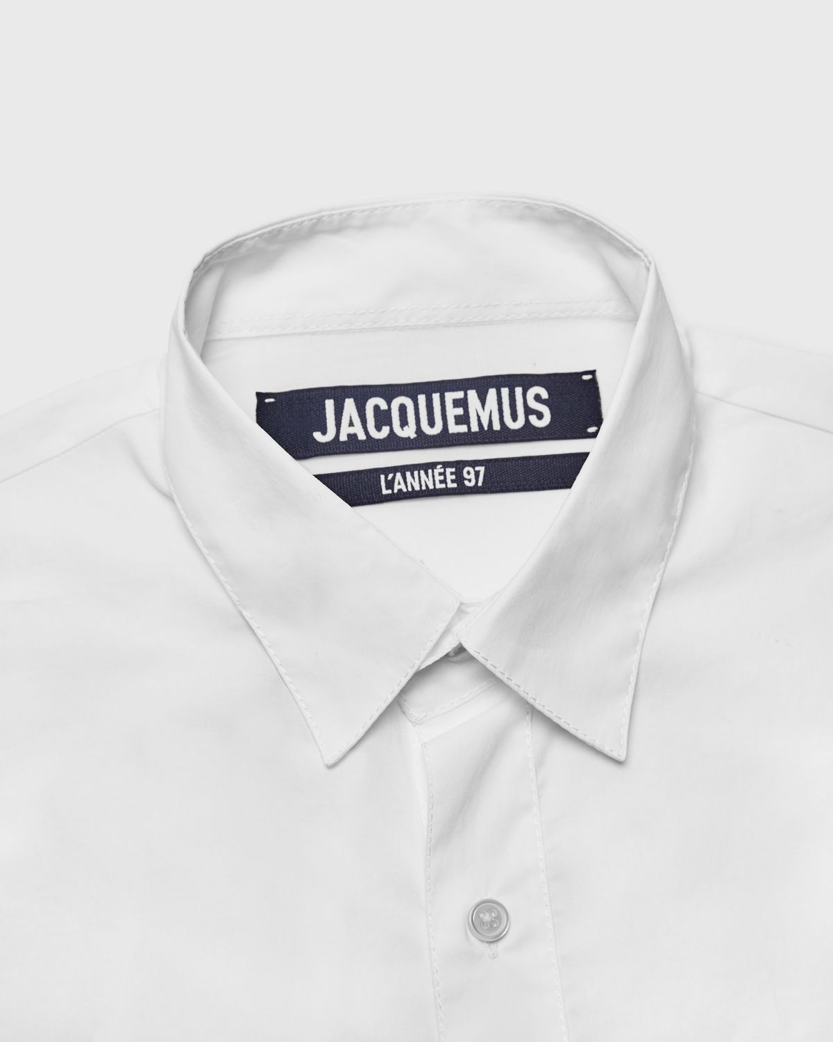 JACQUEMUS – Le Chemise Carro White - Shirts - White - Image 3