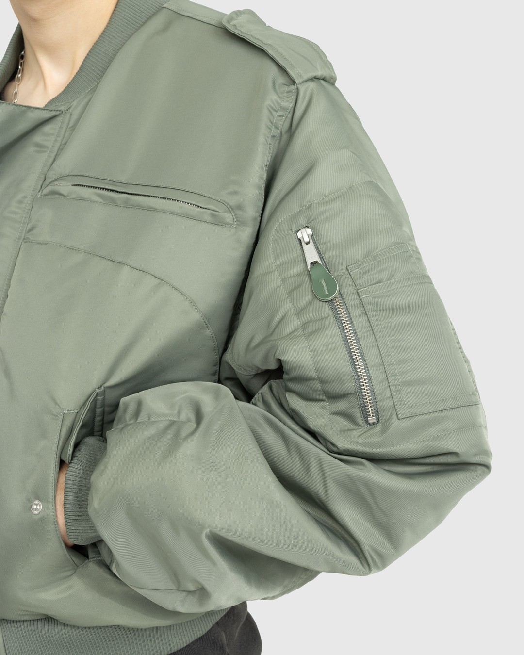 Entire Studios – A-2 Bomber Swamp - Outerwear - Grey - Image 4