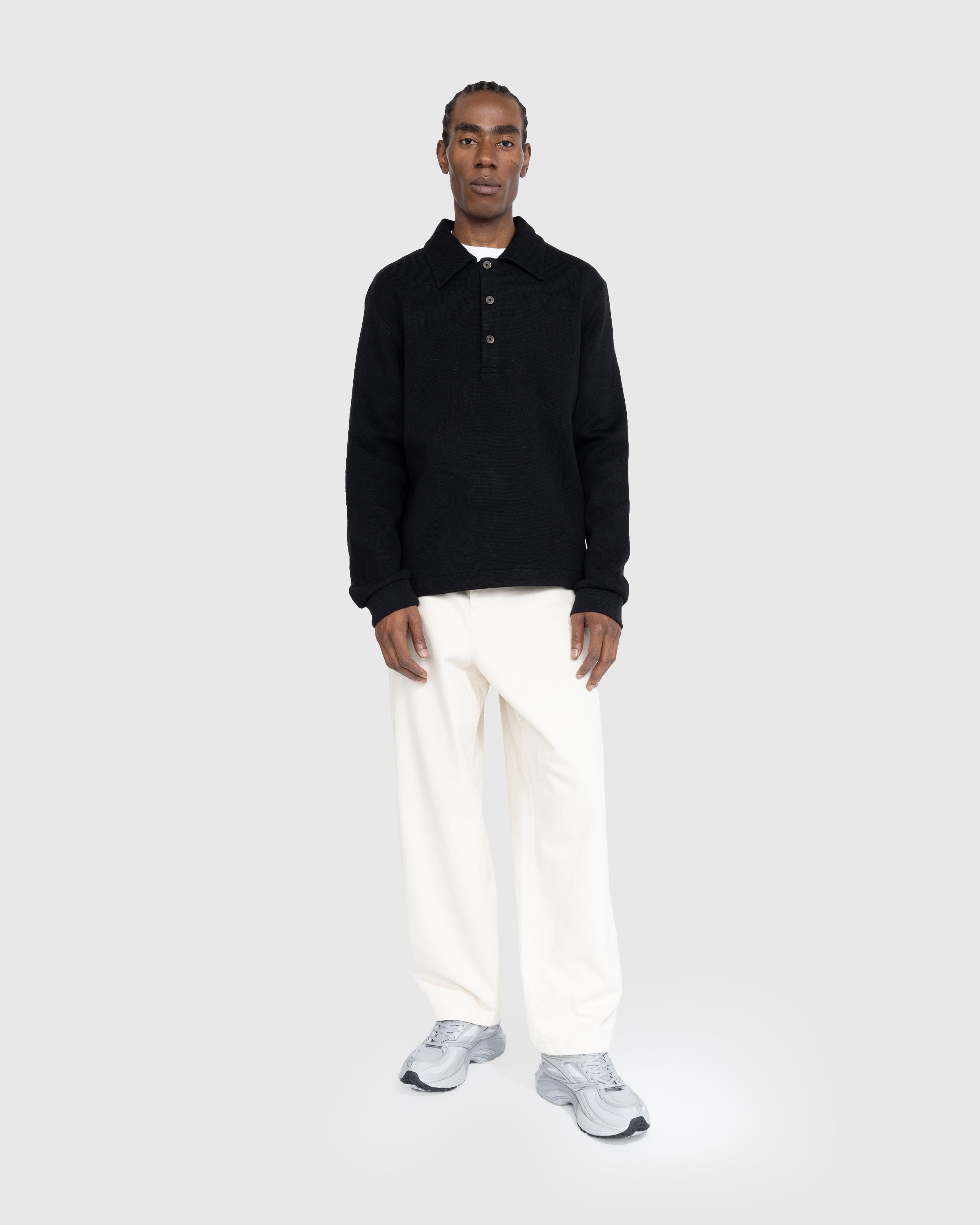 Our Legacy – Ile Piquet Black Pseudo Knit - Knitwear - Black - Image 4