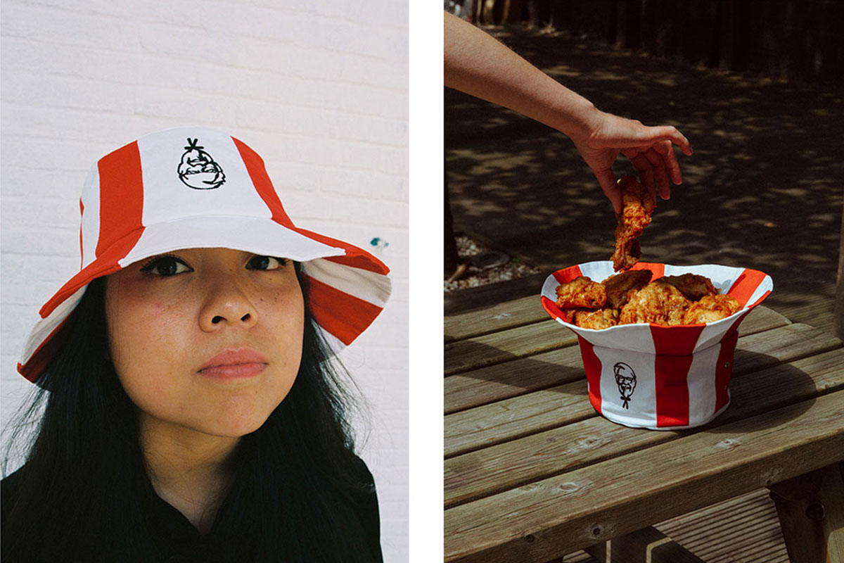 kfc russia launches limited edition bucket hat Mam Cupy