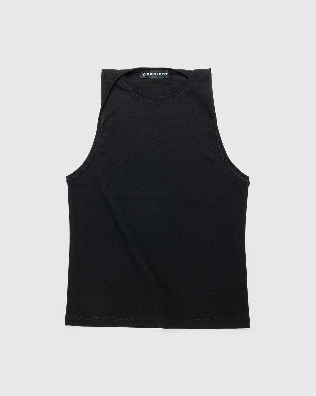 Y/Project – Twisted Shoulder Tank Top Black - Tops - Black - Image 1
