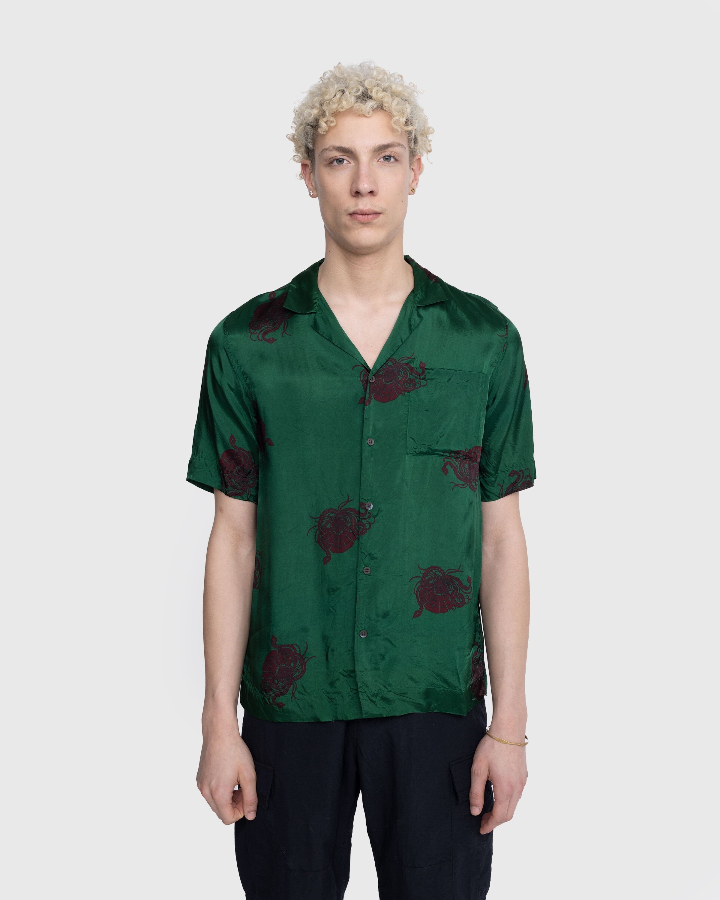 Dries van Noten – Carltone Shirt Bottle - Shortsleeve Shirts - Green - Image 2