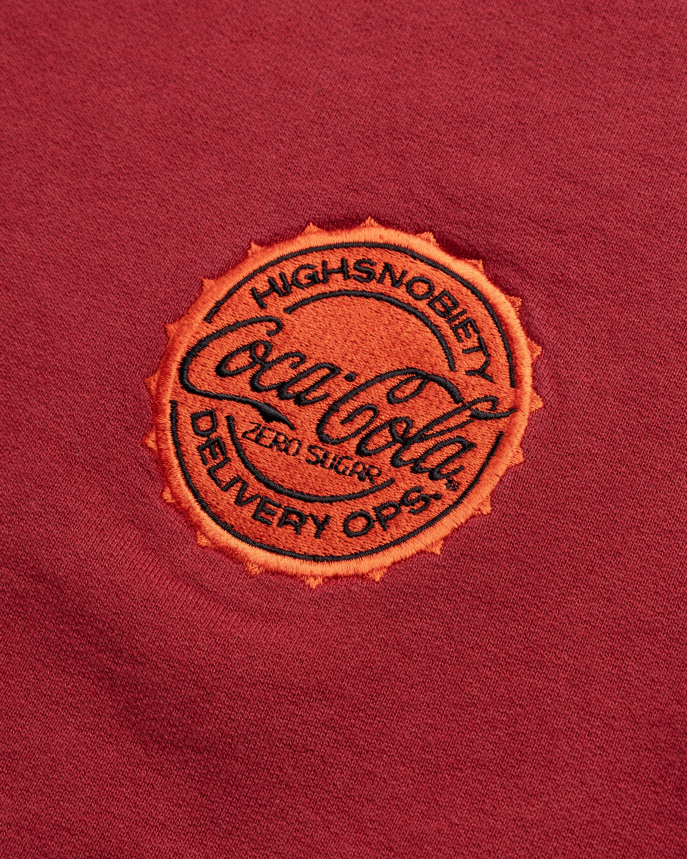 Highsnobiety x Coca-Cola Zero Sugar – Crewneck Burgundy - Knitwear - Red - Image 7